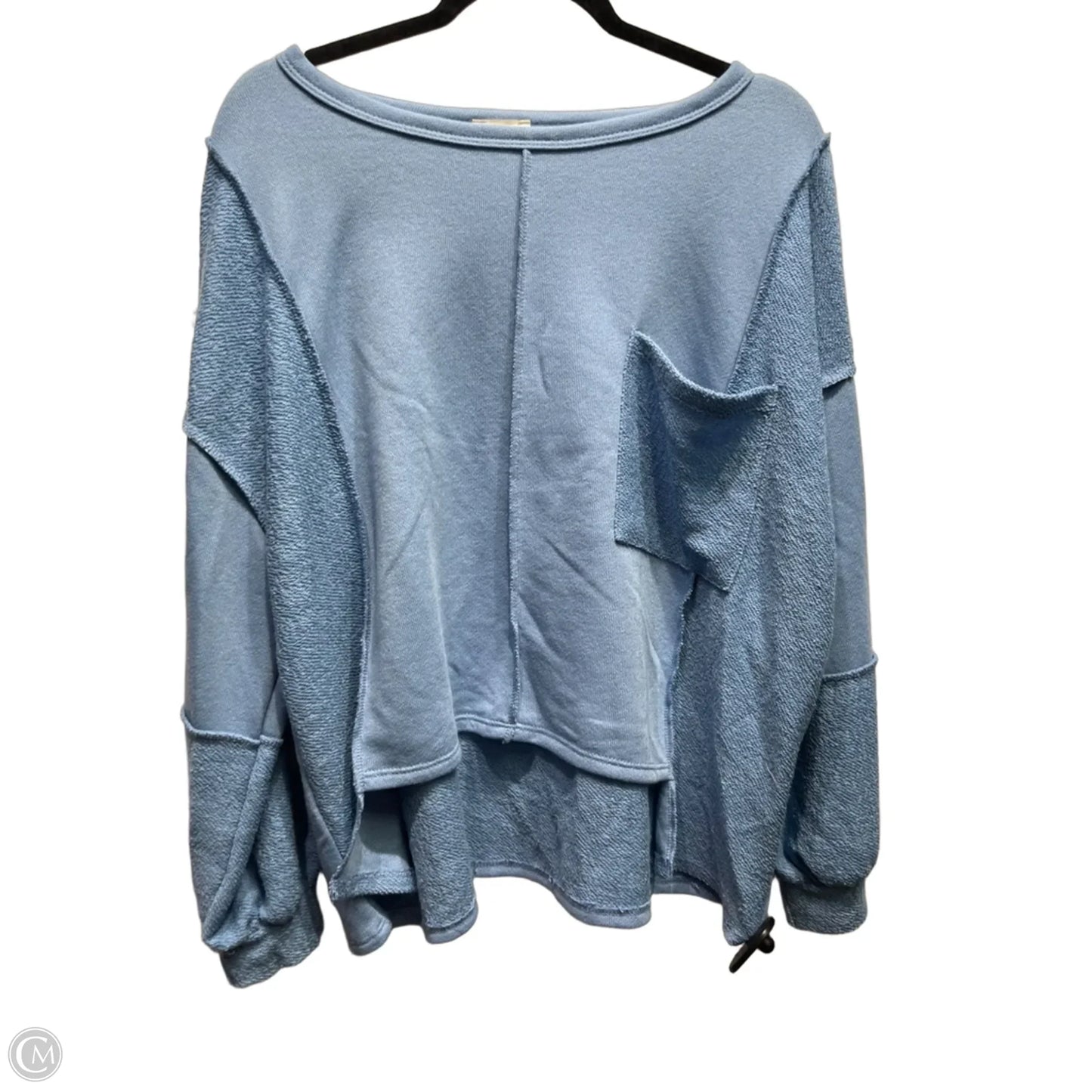 Top Long Sleeve By Bibi In Blue, Size: S