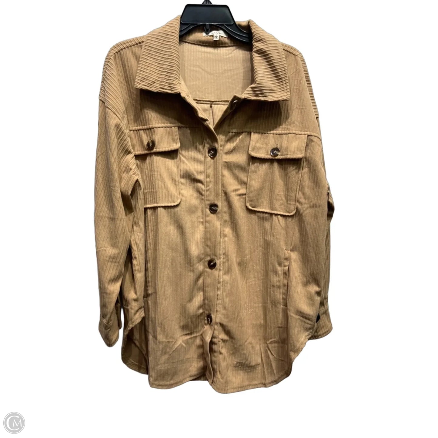 Jacket Shirt By TWENTY TEN In Tan, Size: S
