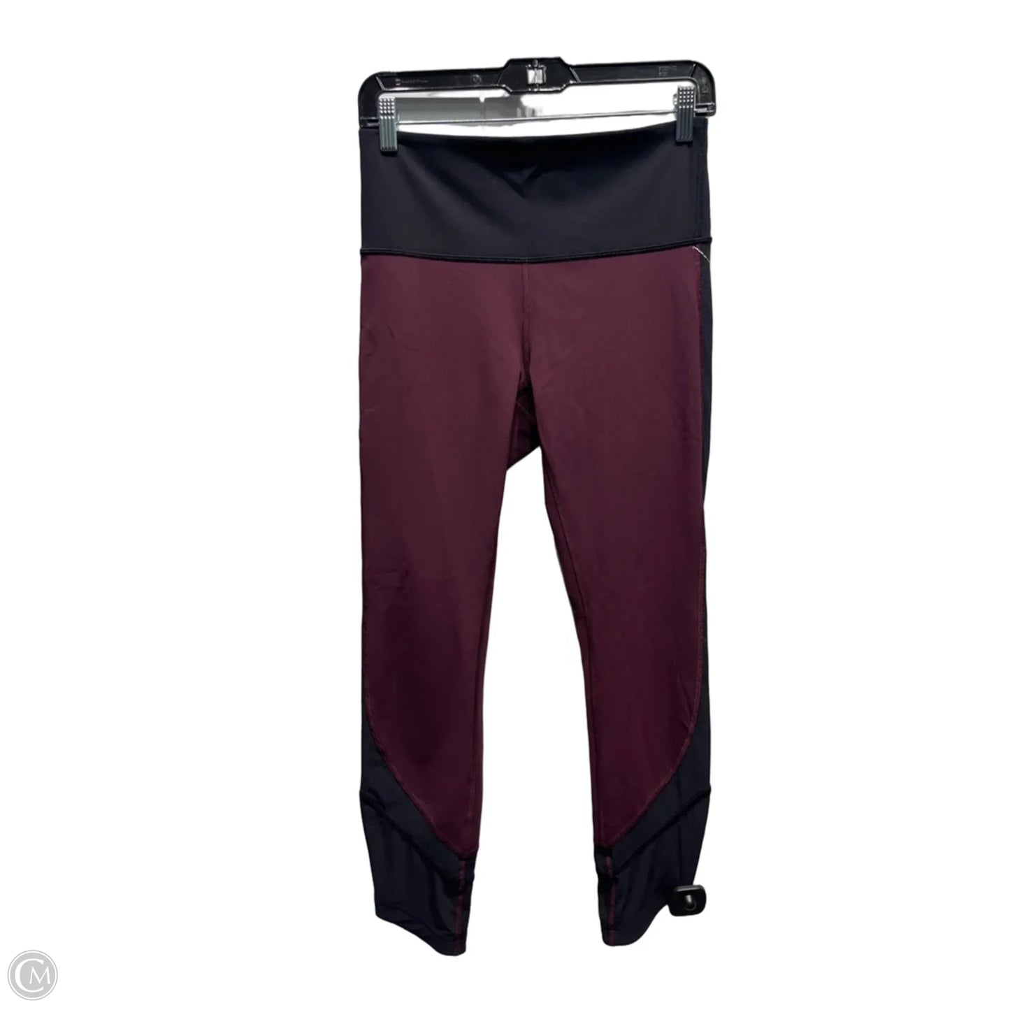Athletic Leggings Capris By Lululemon In Black & Red, Size: 8
