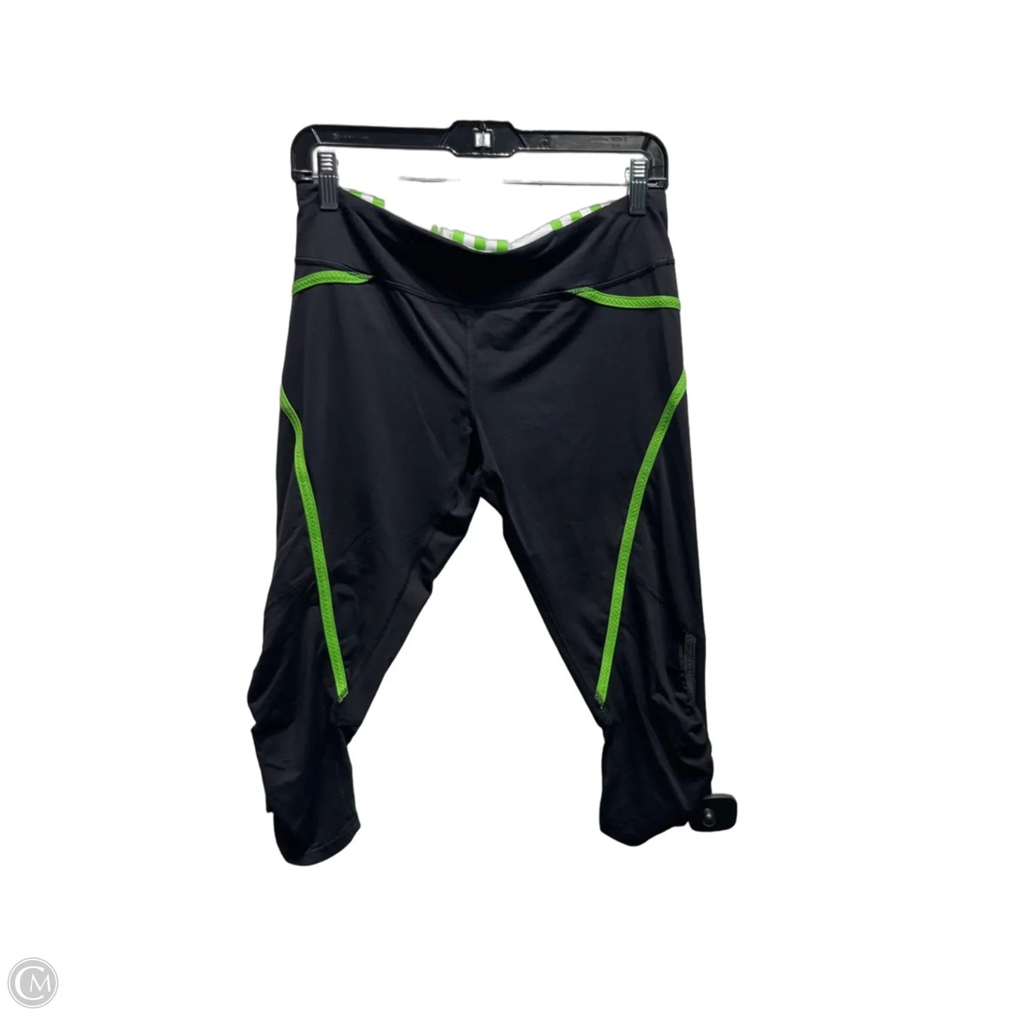 Athletic Leggings By Lululemon In Black & Green, Size: 8