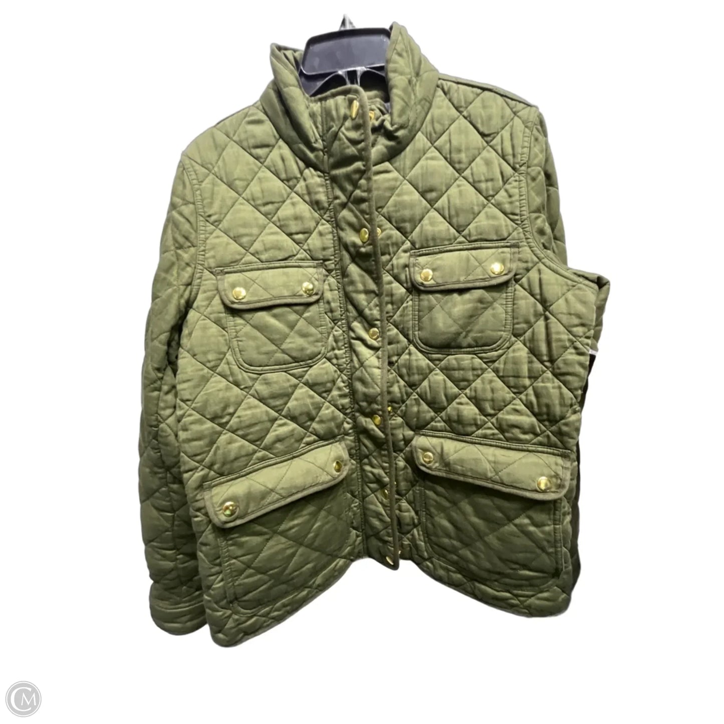 Jacket Puffer & Quilted By J. Crew In Green, Size: L