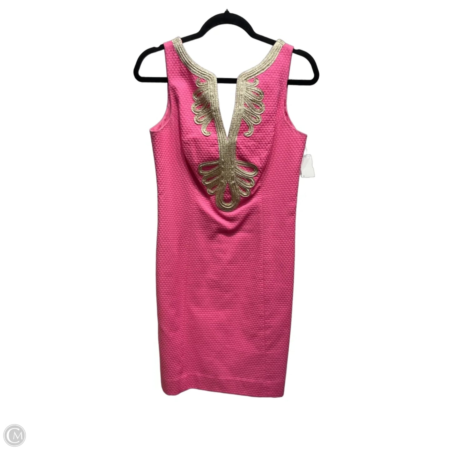 Dress Designer By Lilly Pulitzer In Gold & Pink, Size: 6