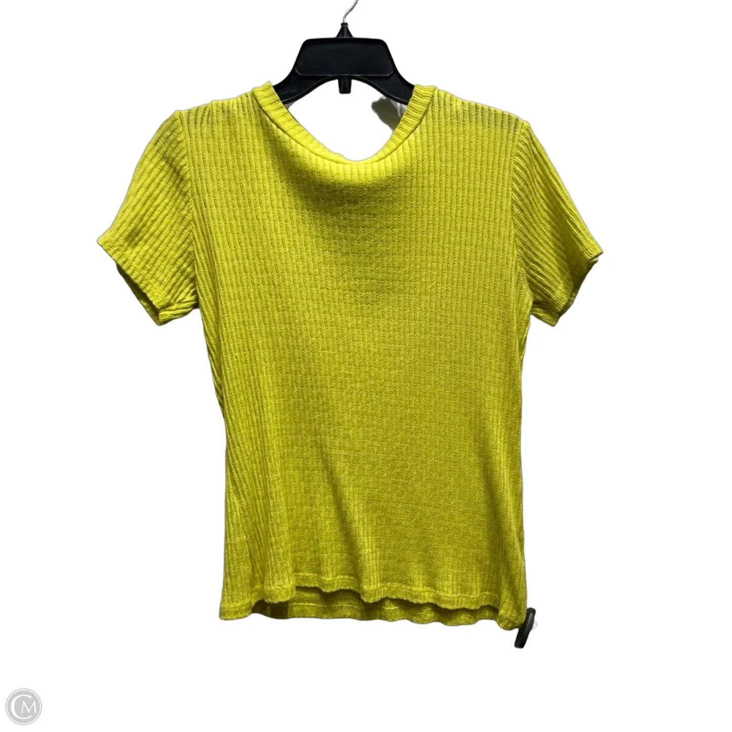 Top Short Sleeve Basic By Pilcro In Chartreuse, Size: L