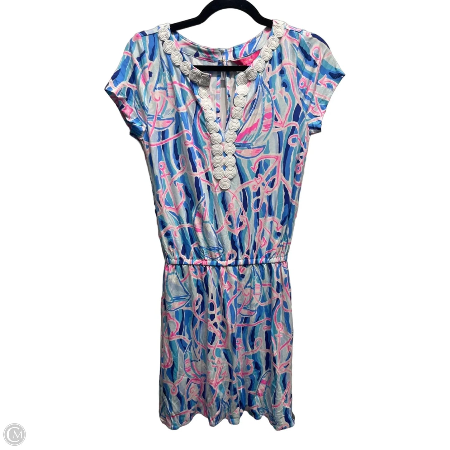 Romper Designer By Lilly Pulitzer In Blue & Pink, Size: Xs