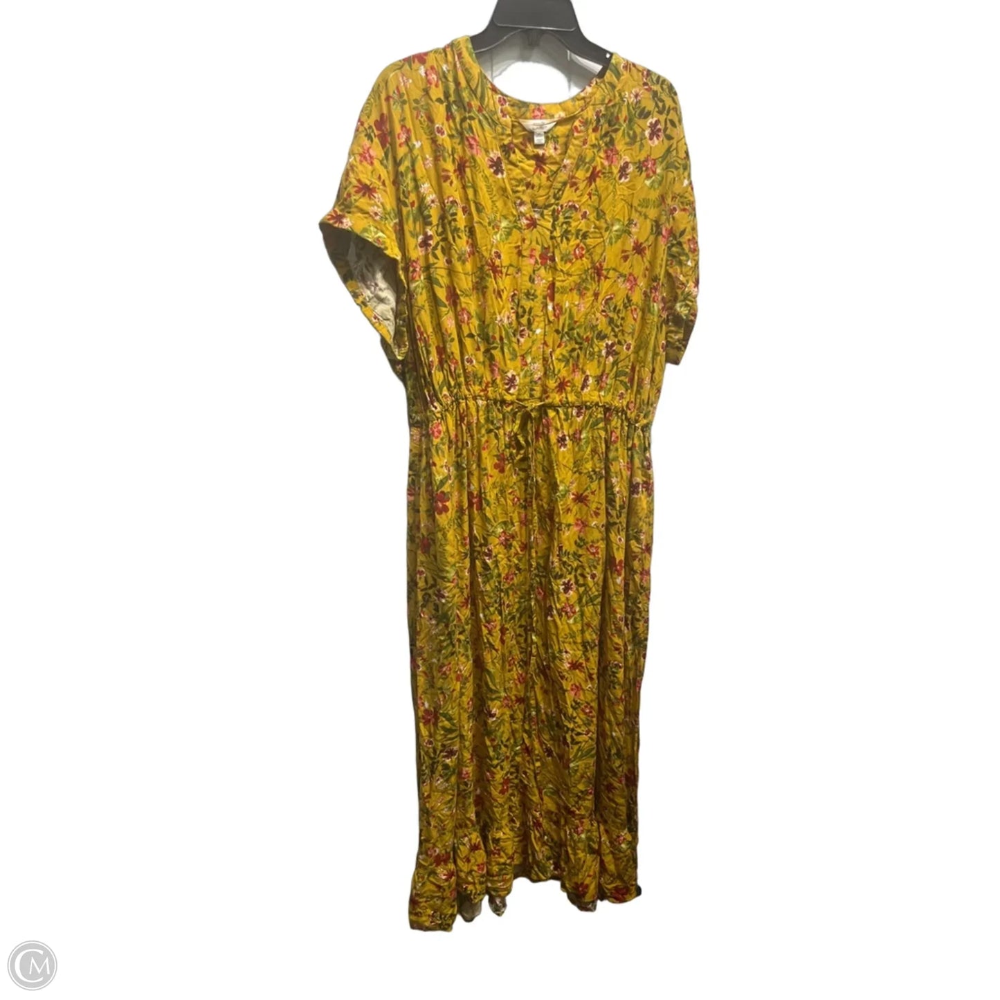Dress Casual Maxi By Terra & Sky In Red & Yellow, Size: 3x