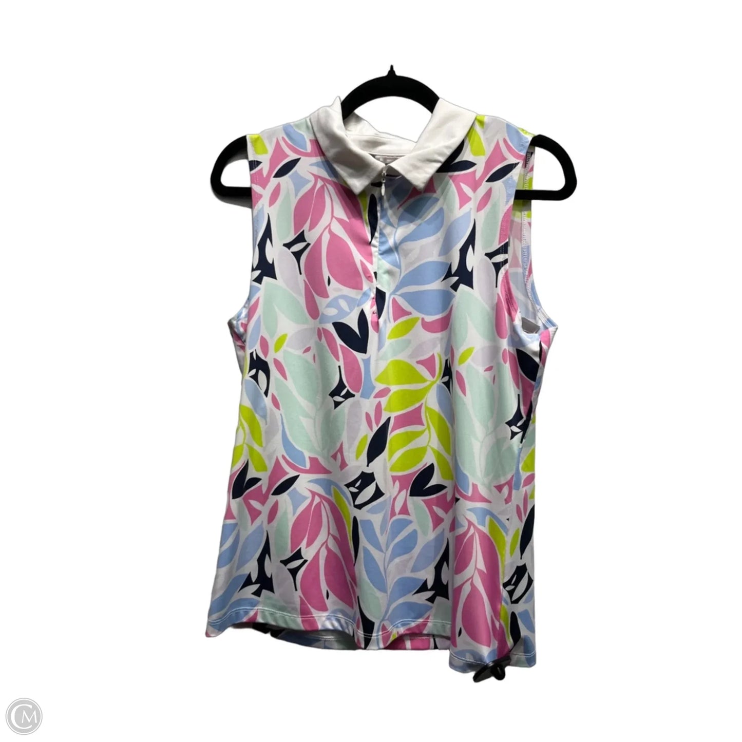 Top Sleeveless By Tommy Bahama In Green & Pink, Size: L