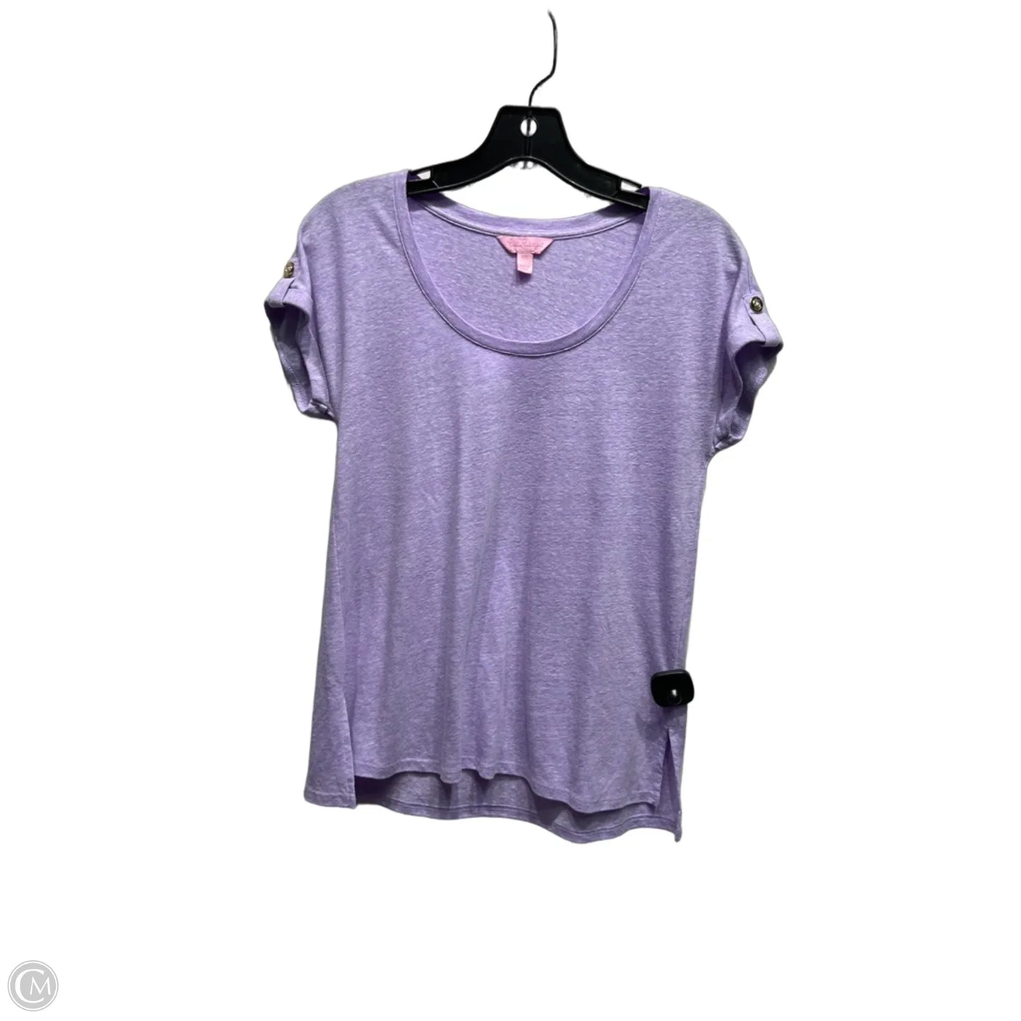 Top Short Sleeve Designer By Lilly Pulitzer In Purple, Size: Xxs