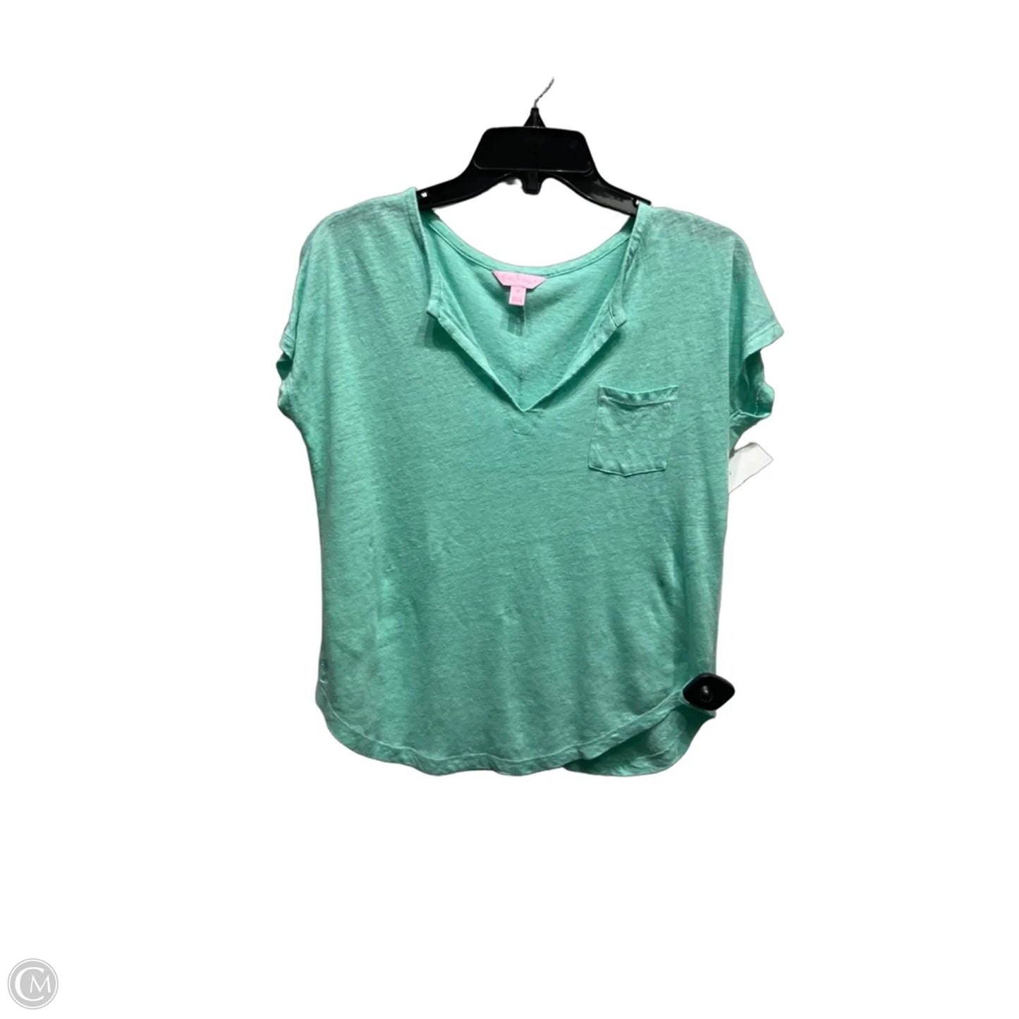 Top Short Sleeve Designer By Lilly Pulitzer In Green, Size: Xs