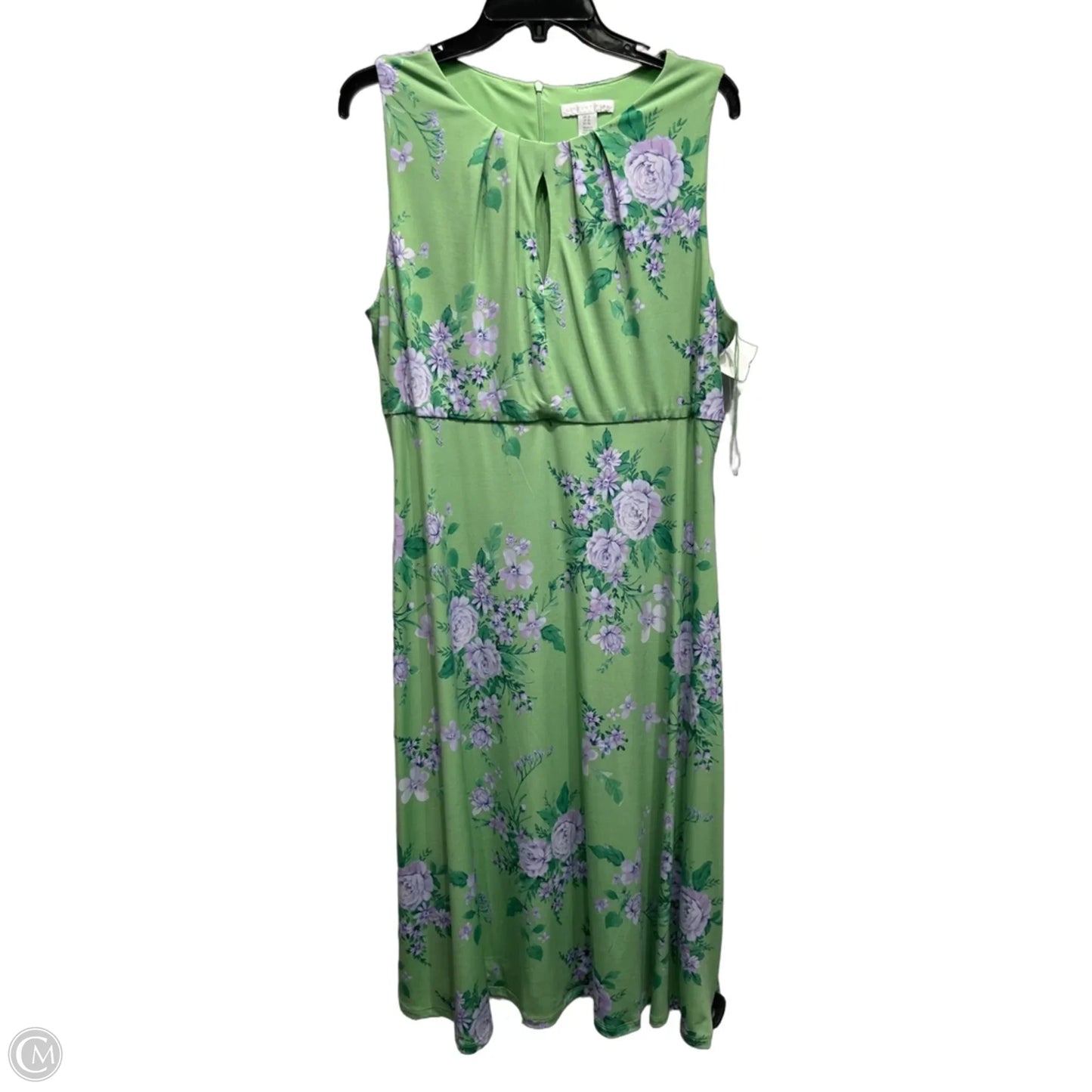 Dress Work By London Times In Green & Purple, Size: 16