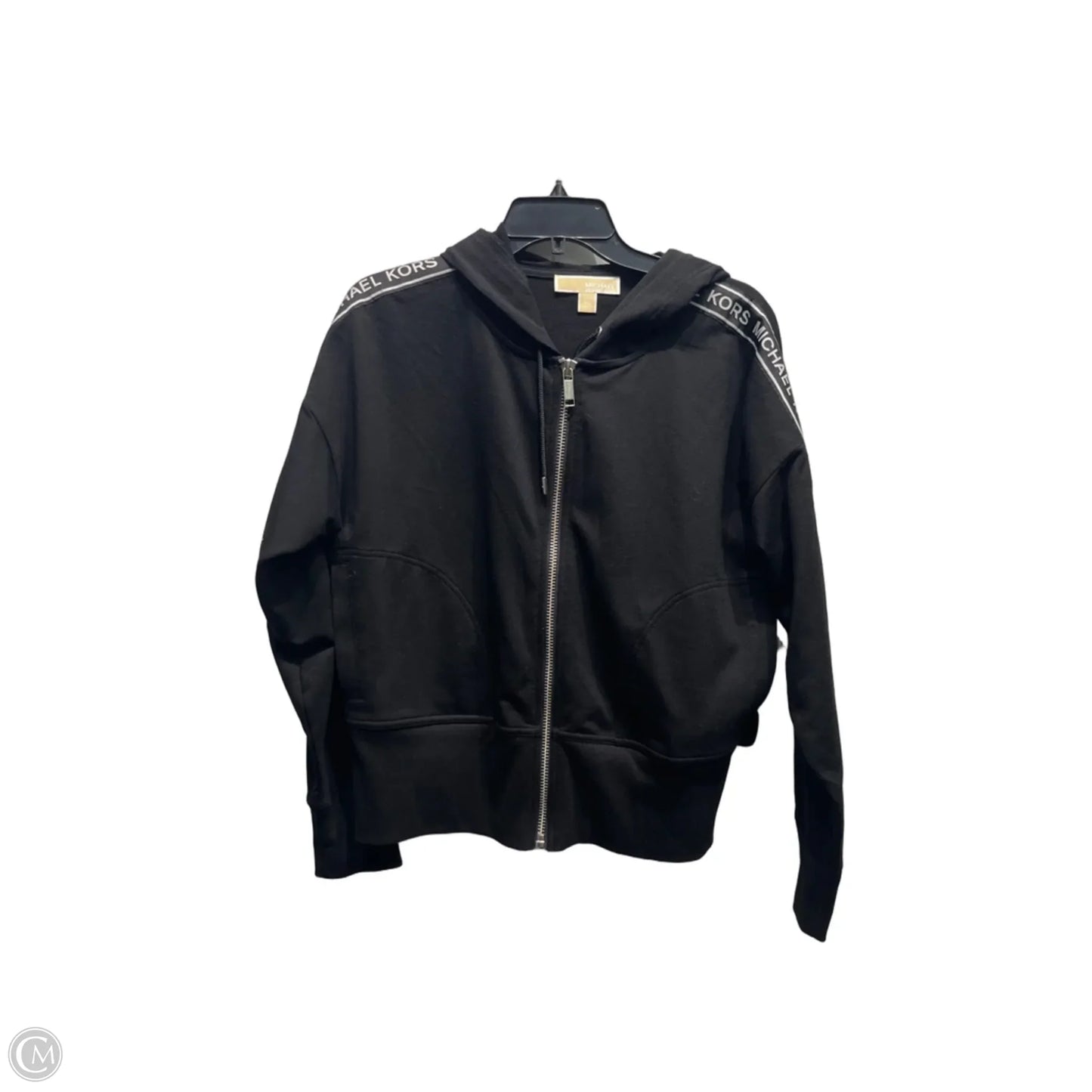 Sweatshirt Hoodie By Michael By Michael Kors In Black & White, Size: L