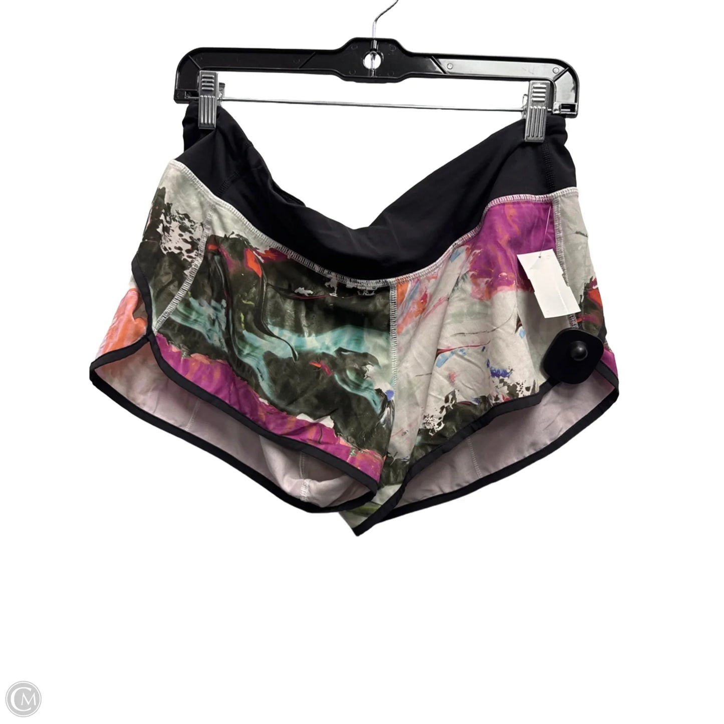 Athletic Shorts By Lululemon In Green & Purple, Size: 10