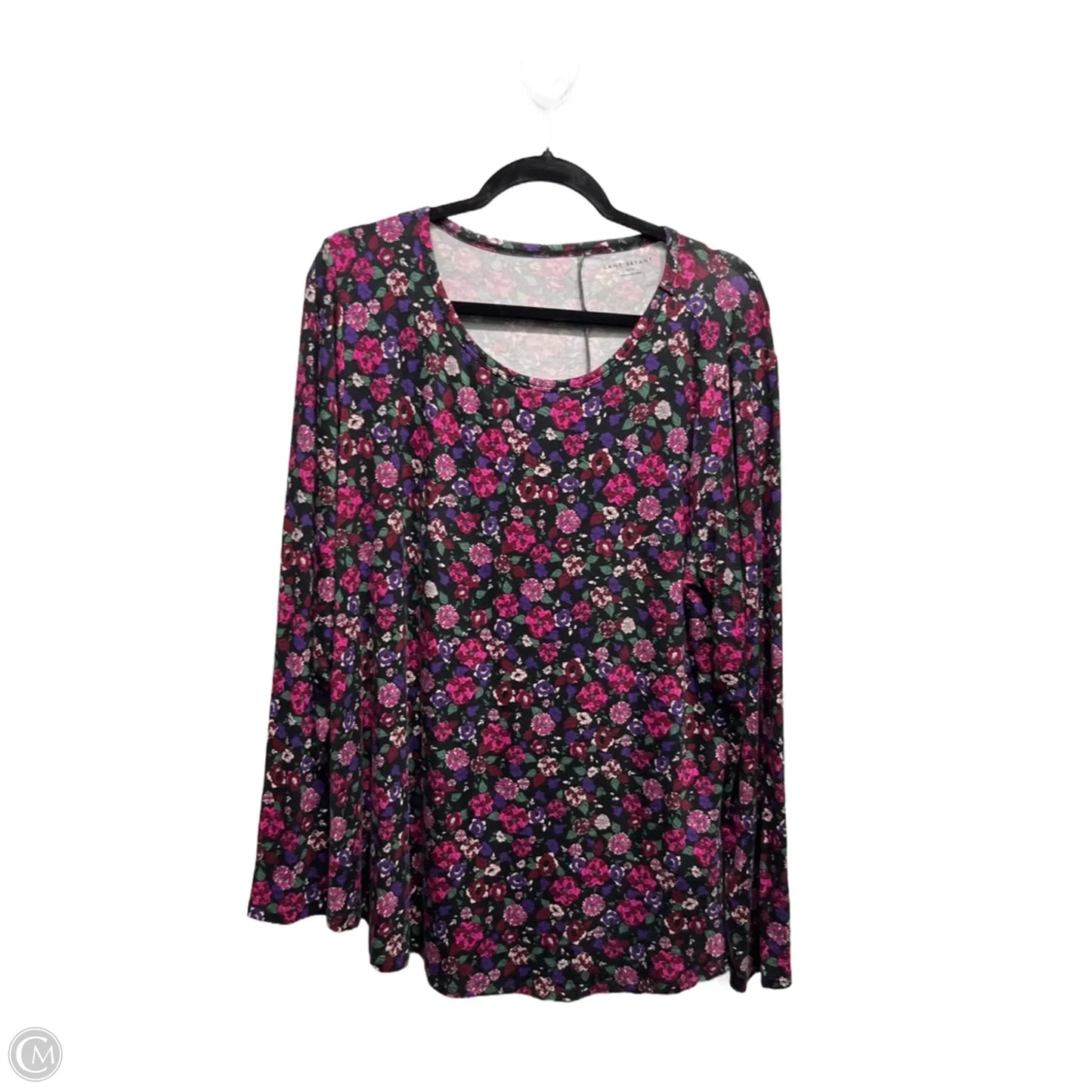 Top Long Sleeve By Lane Bryant In Black & Pink, Size: 16