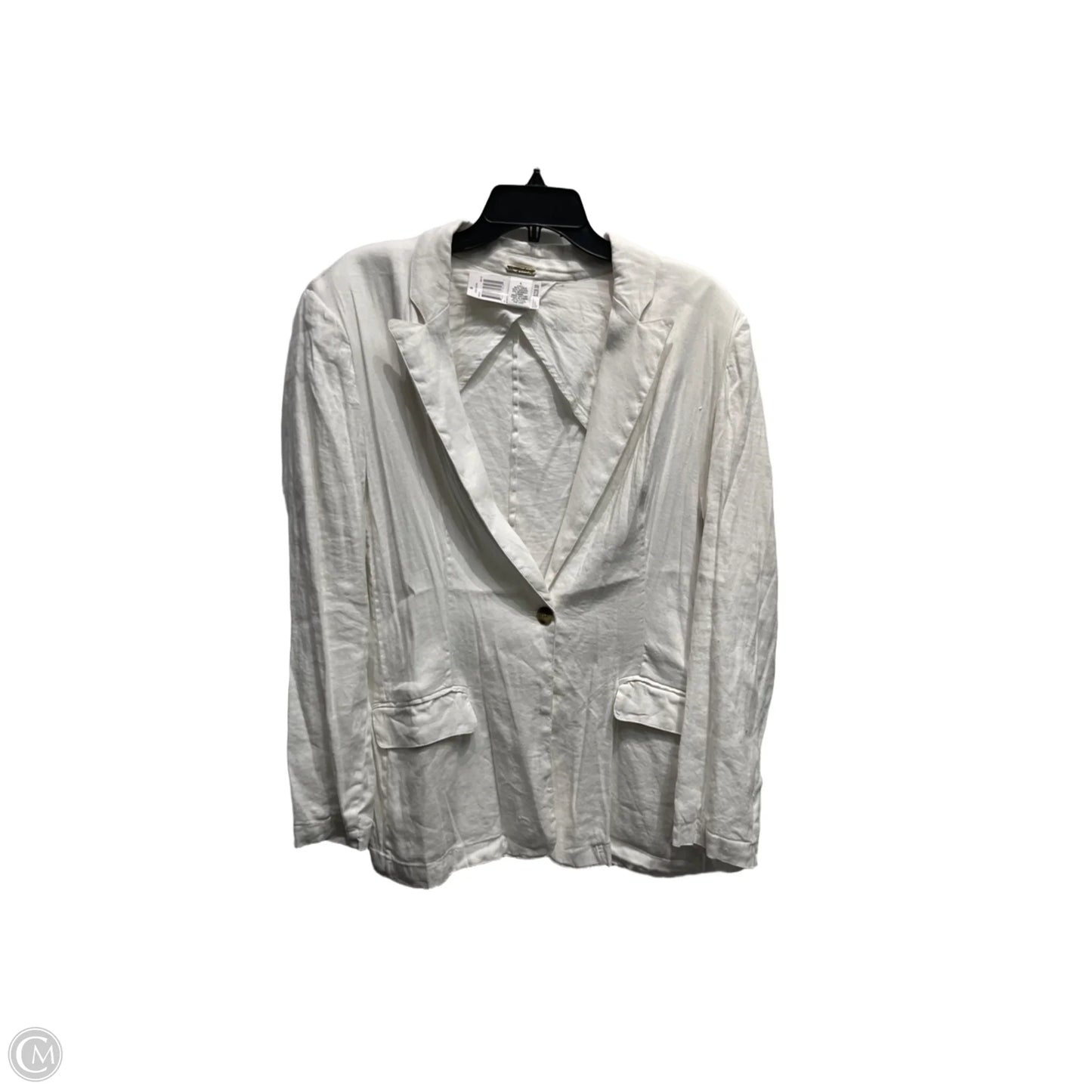 Blazer By Clothes Mentor In White, Size: L