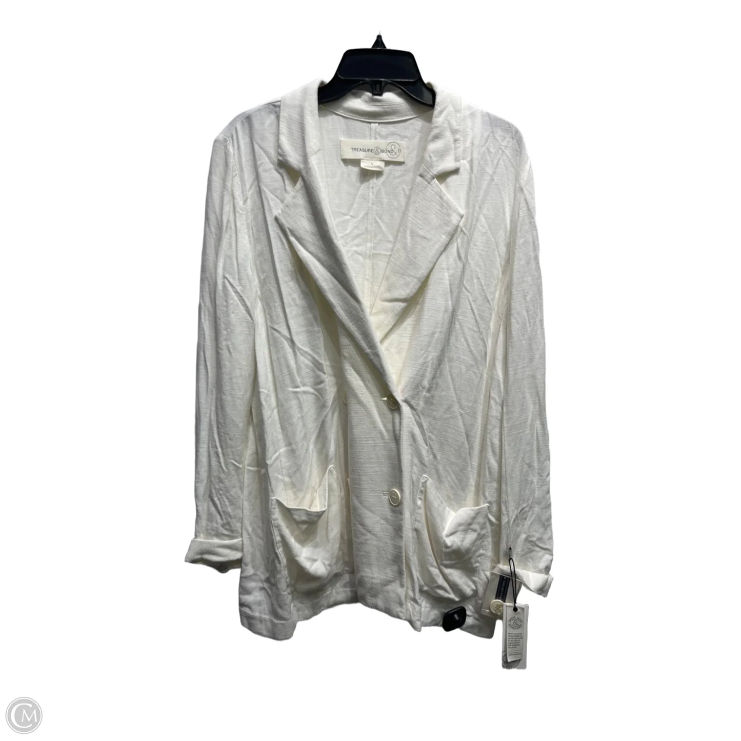 Blazer By Treasure And Bond In Cream, Size: L