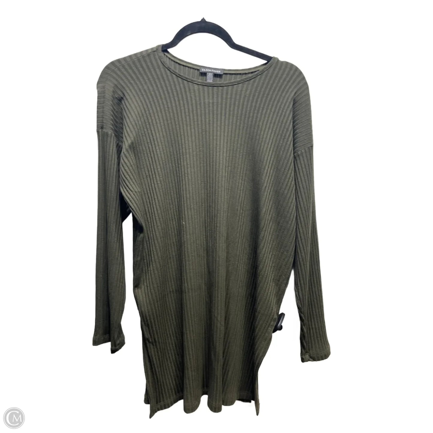 Top Long Sleeve By Eileen Fisher In Green, Size: M