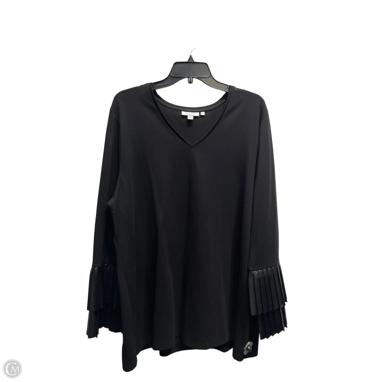 Top Long Sleeve By Chicos In Black, Size: Xxl