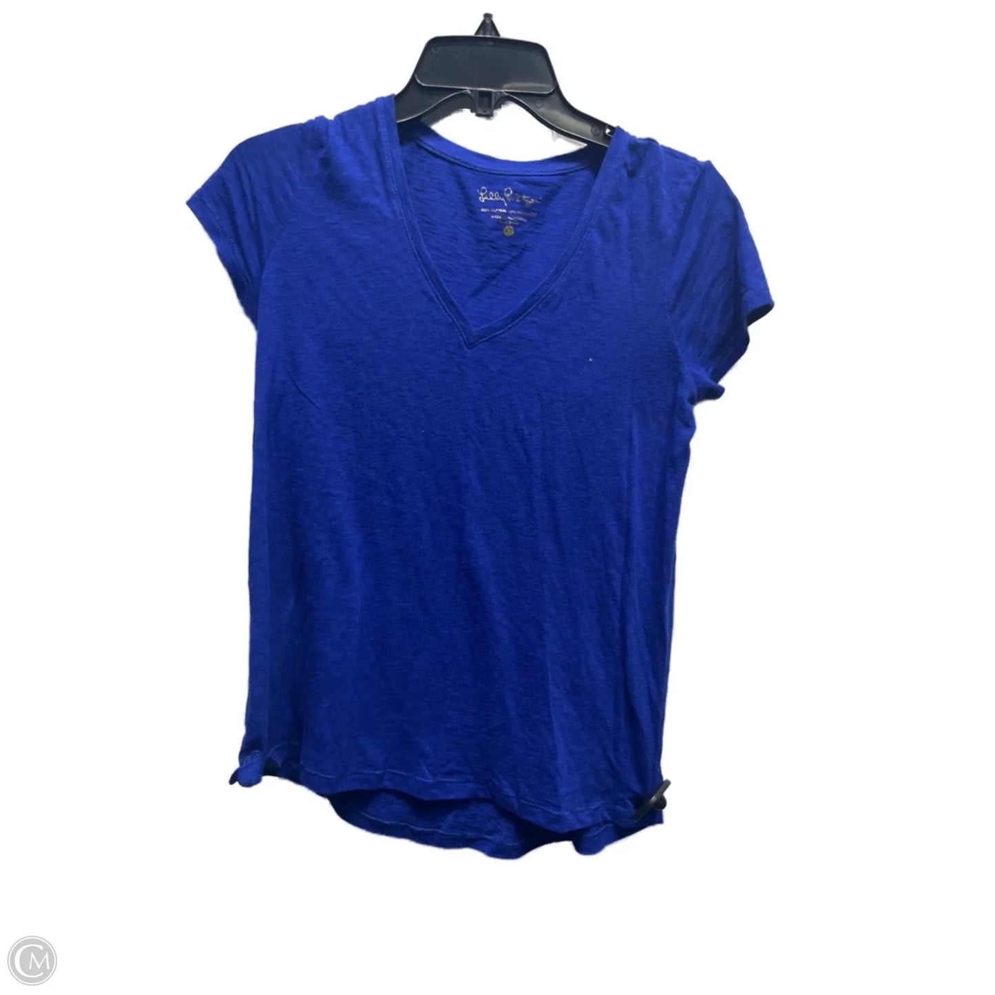 Top Short Sleeve Designer By Lilly Pulitzer In Blue, Size: Xs