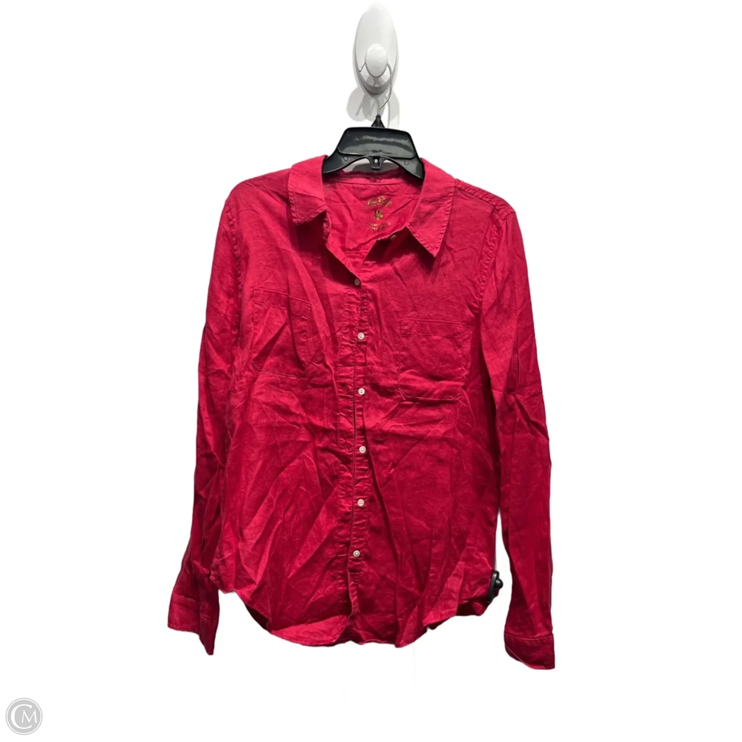 Top Long Sleeve Designer By Lilly Pulitzer In Red, Size: M