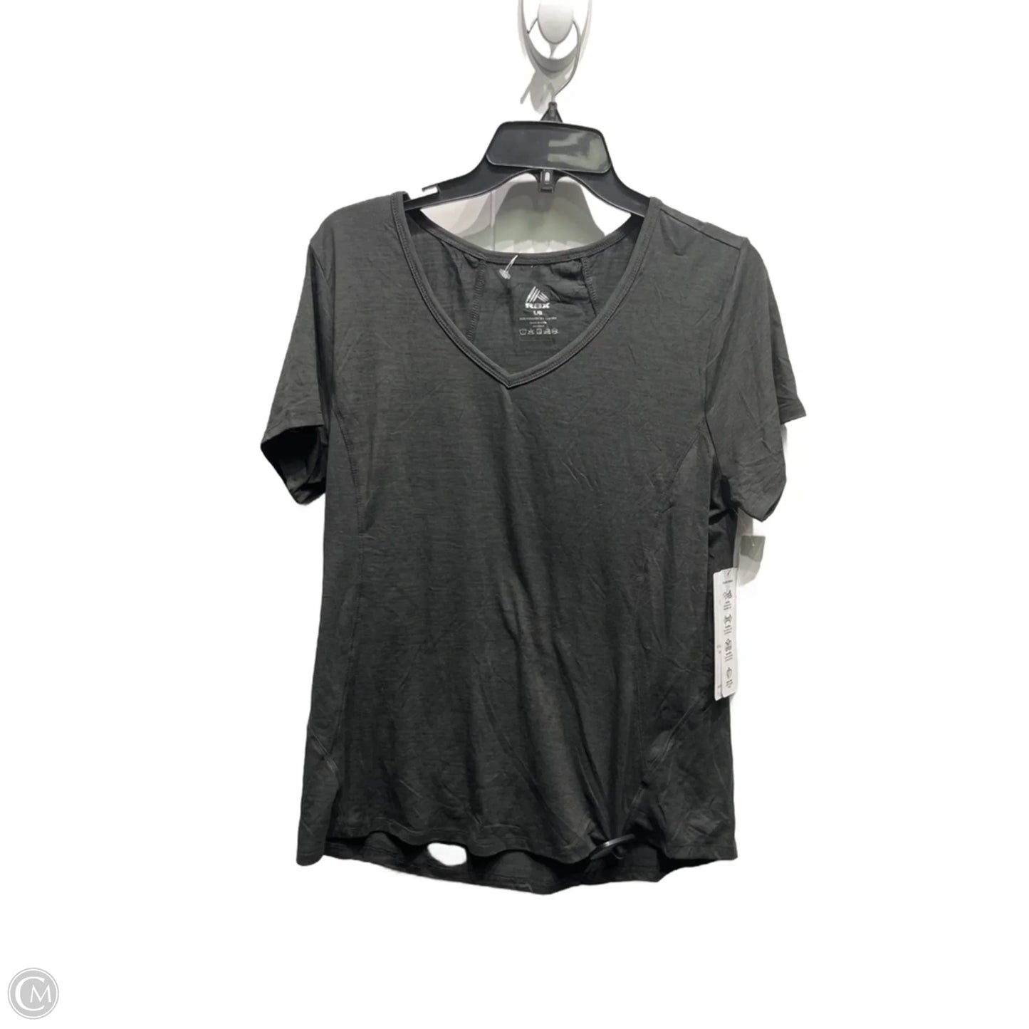 Athletic Top Short Sleeve By Rbx In Grey, Size: L