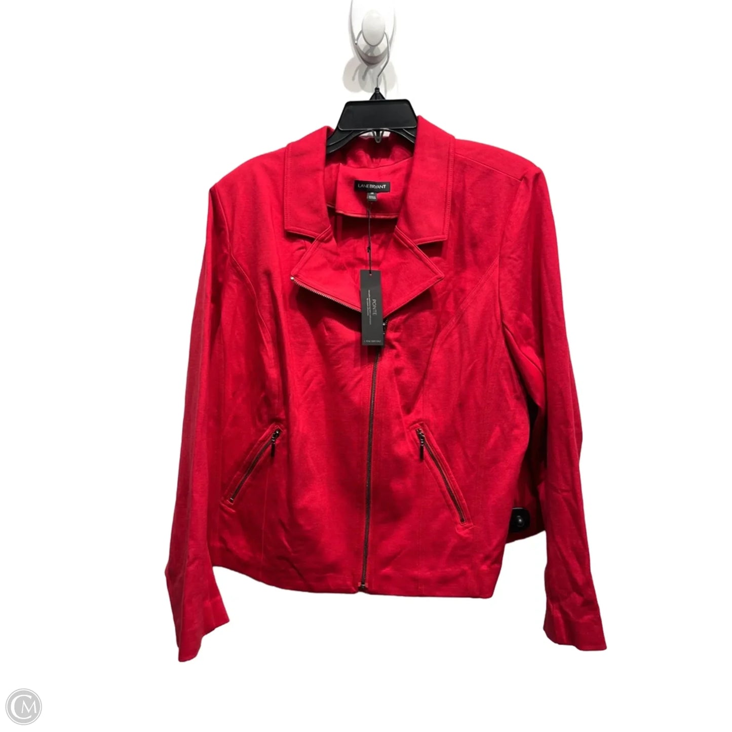 Jacket Moto By Lane Bryant In Red, Size: 24