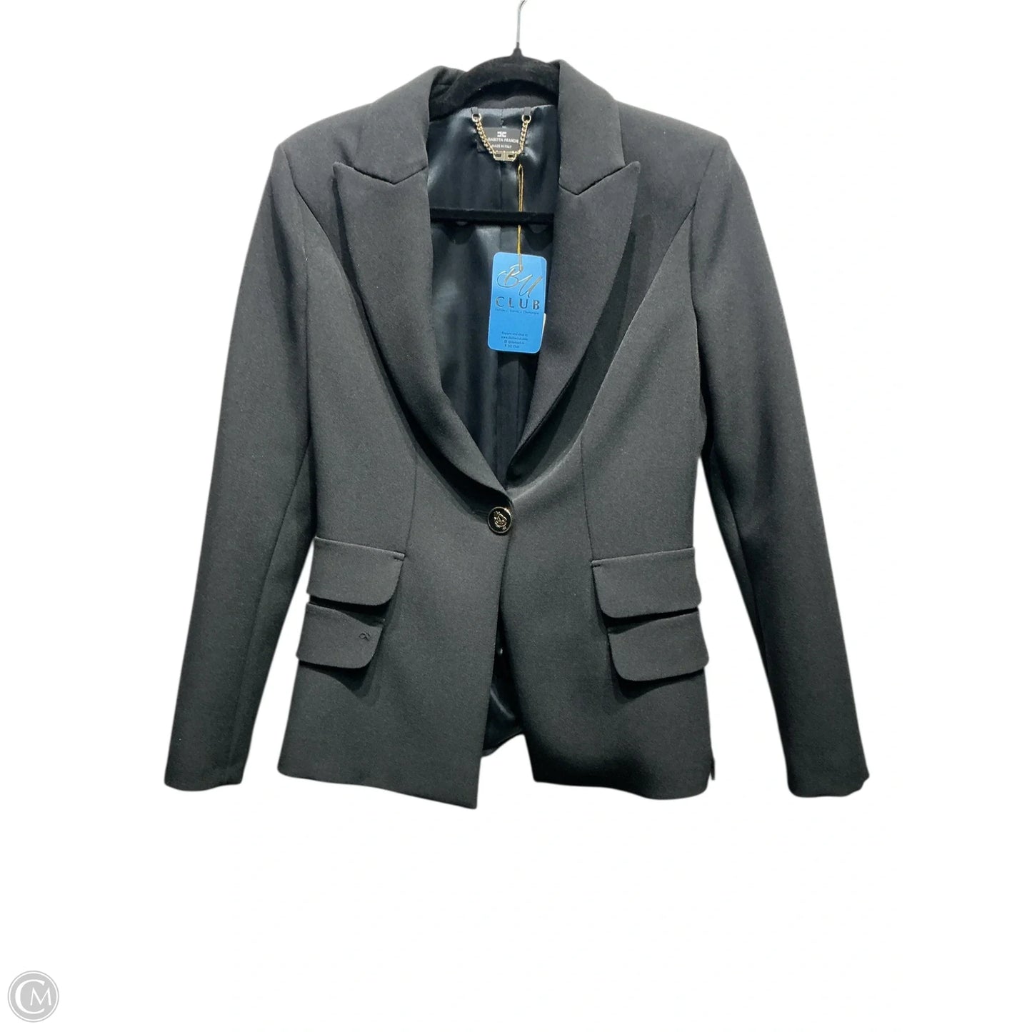 Blazer By ELISABETTA FRANCHI In Black, Size: S