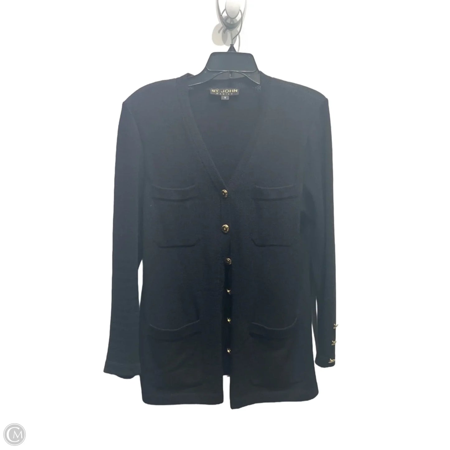 Blazer Luxury Designer By St John Collection In Black, Size: 8