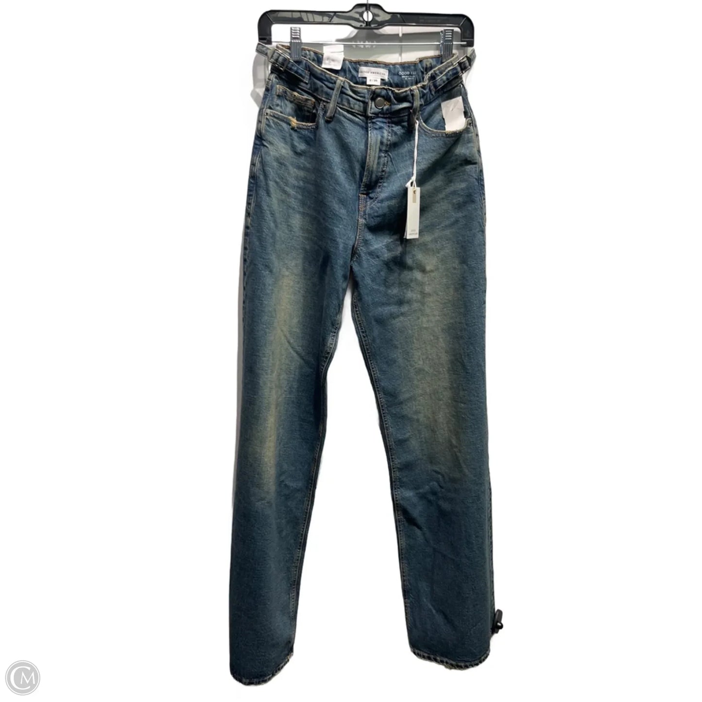 Jeans Wide Leg By Good American In Blue Denim, Size: 2