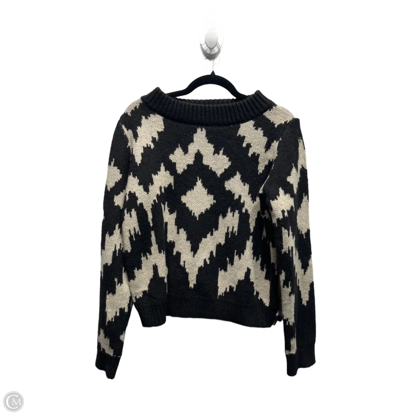 Sweater By A Love Story In Black & Cream, Size: S