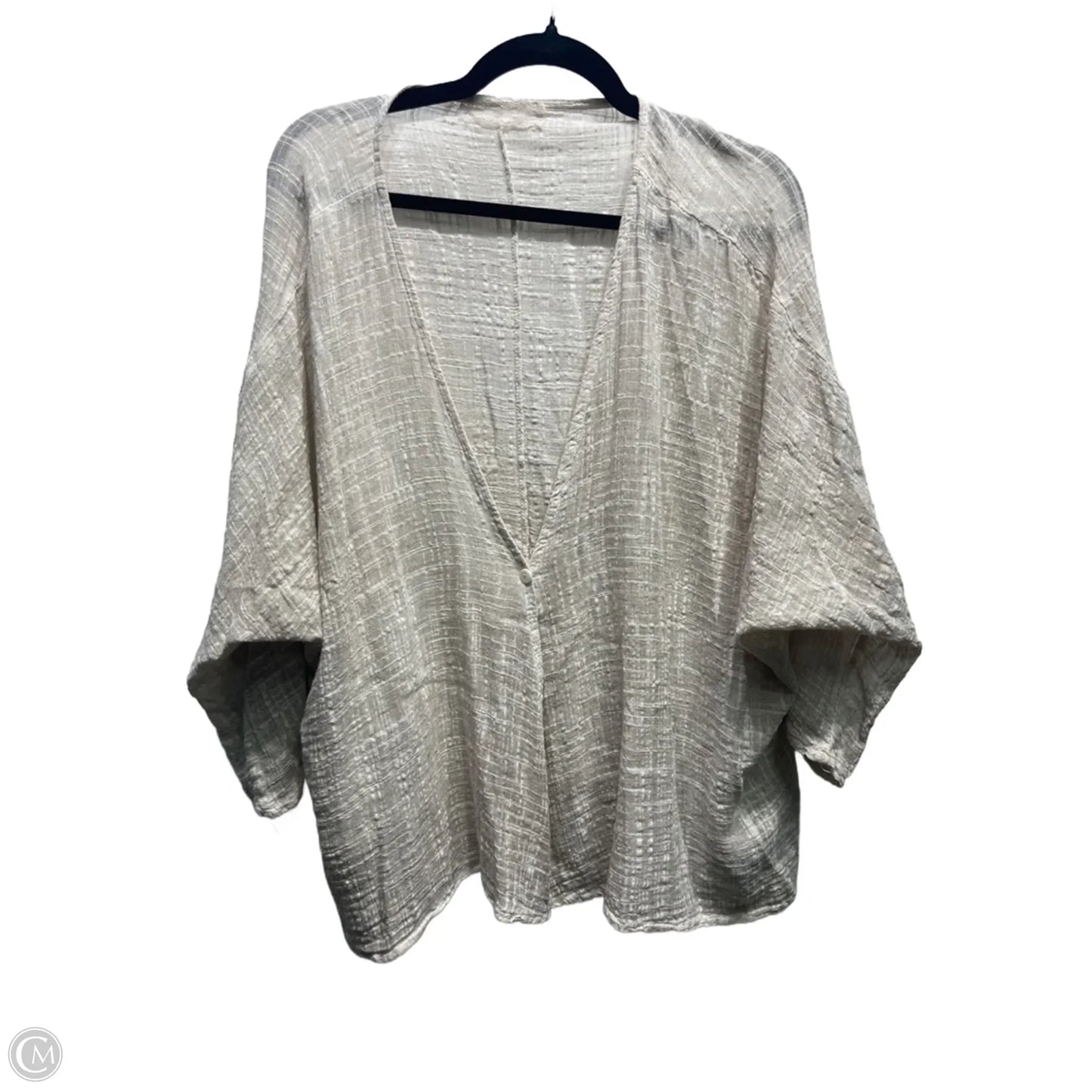 Cardigan By M Made In Italy In Cream, Size: Osfm