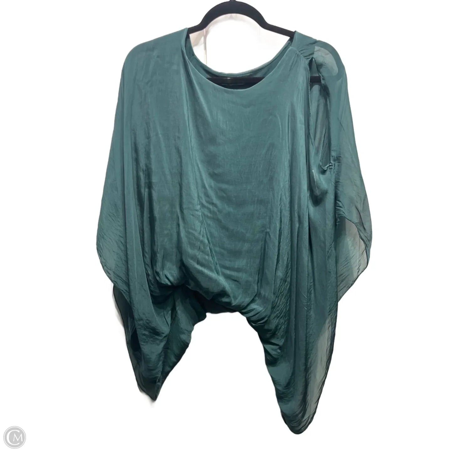 Blouse Short Sleeve By M Made In Italy In Green, Size: Osfm