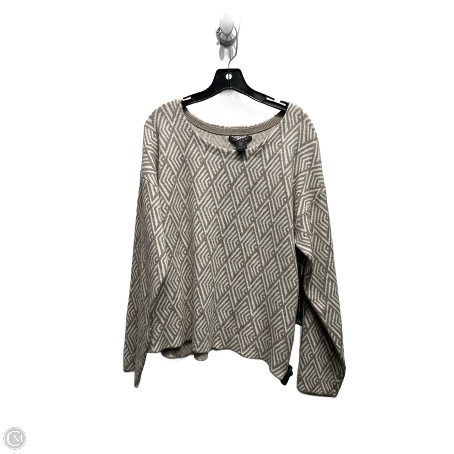 Sweater By Tahari In Taupe, Size: L