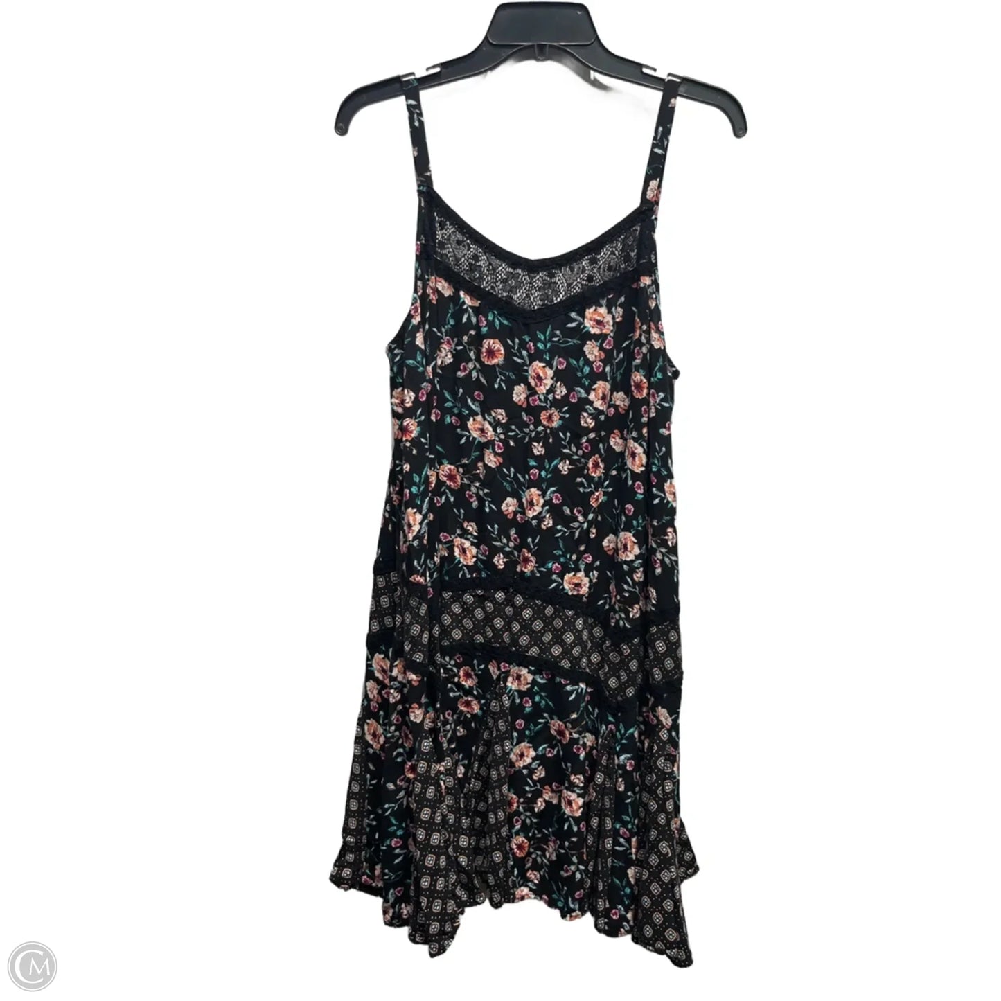 Tunic Sleeveless By Torrid In Black & Orange, Size: 1x