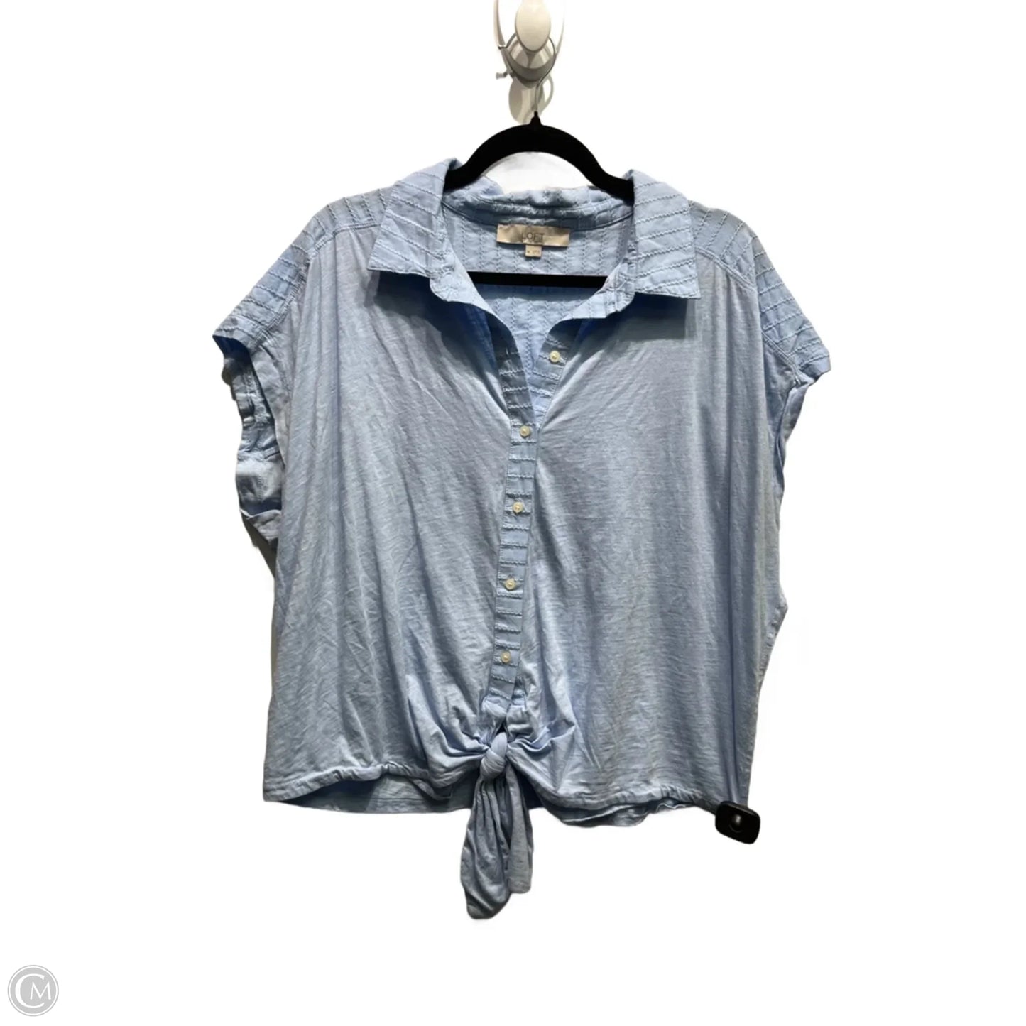 Top Short Sleeve By Loft In Blue, Size: Xl