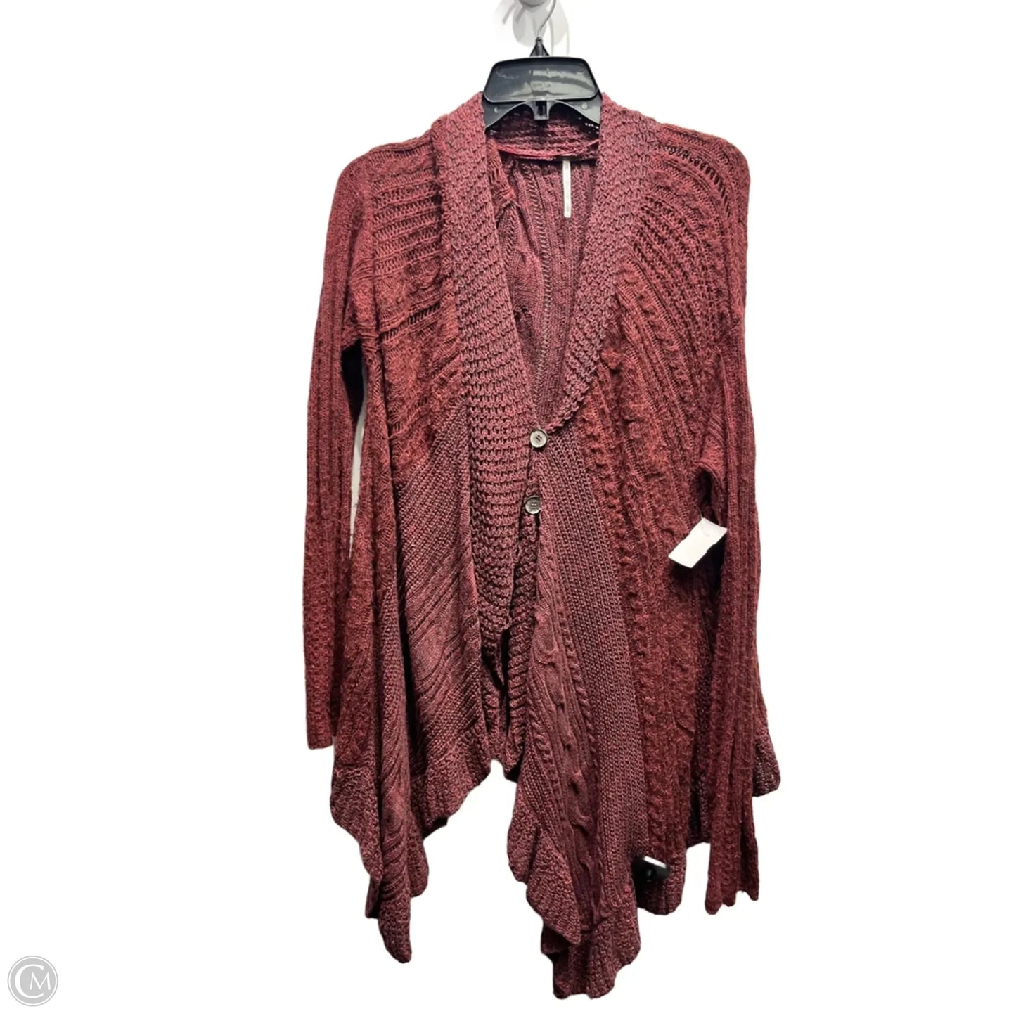Sweater Cardigan By Free People In Maroon, Size: M