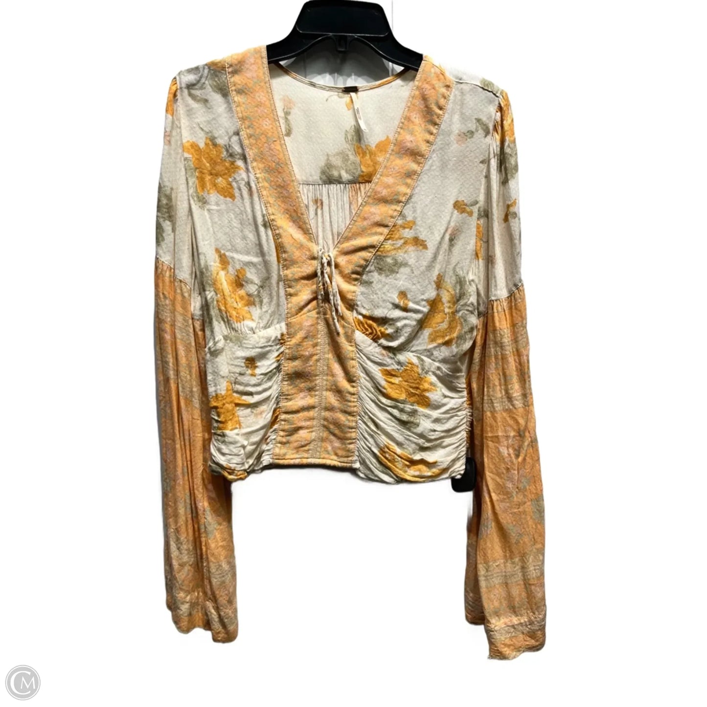 Top Long Sleeve By Free People In Orange, Size: Xl