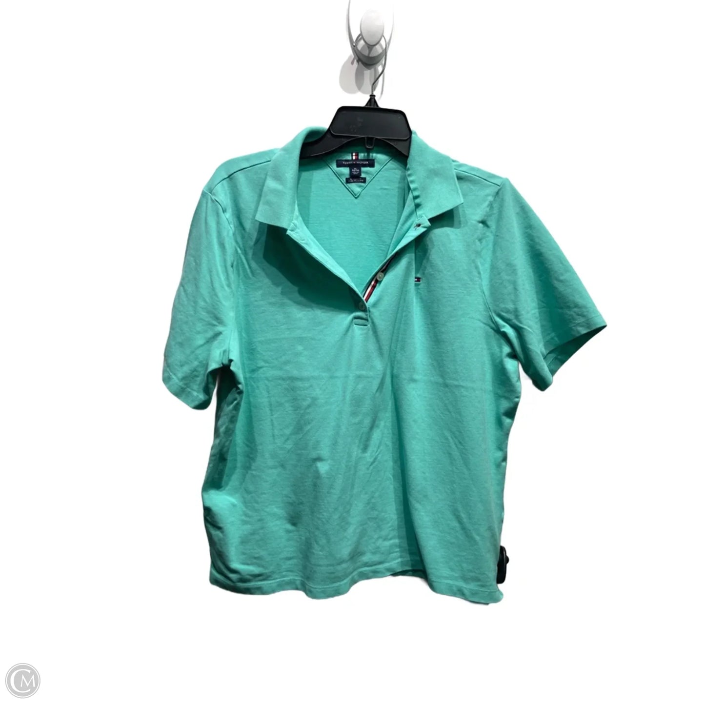 Top Short Sleeve By Tommy Hilfiger In Green, Size: Xl
