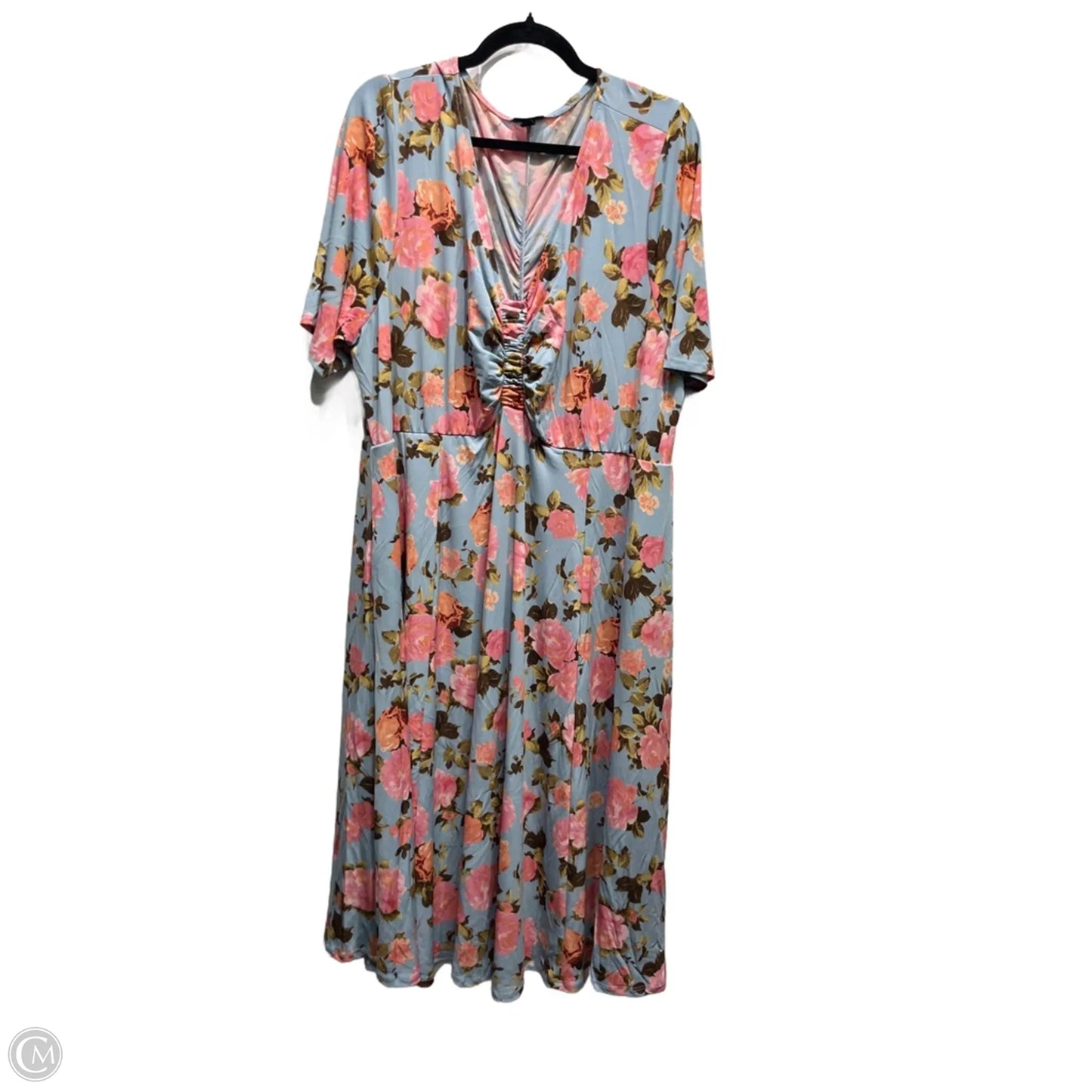 Dress Work By Torrid In Blue & Pink, Size: 3x