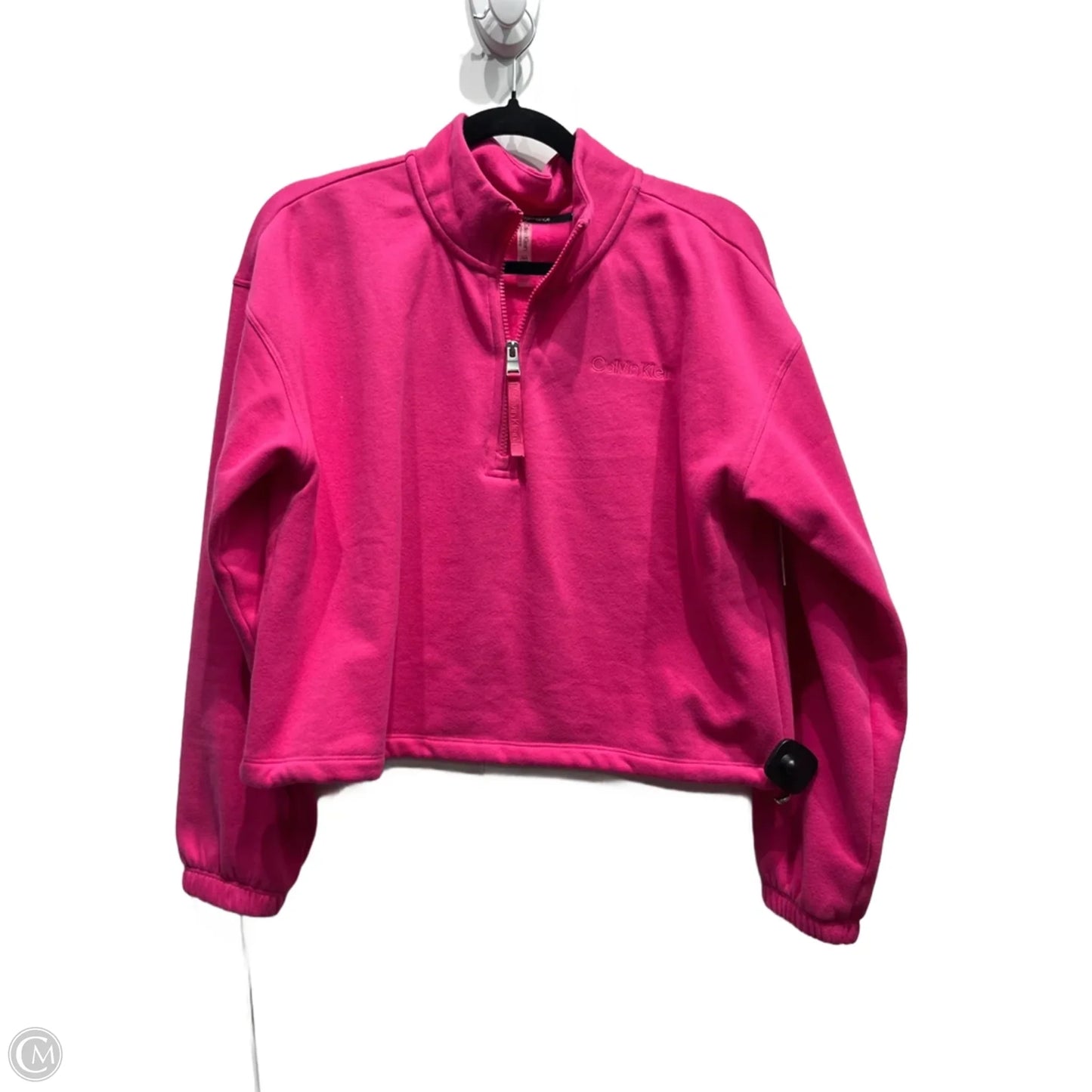 Sweatshirt Collar By Calvin Klein In Pink, Size: L