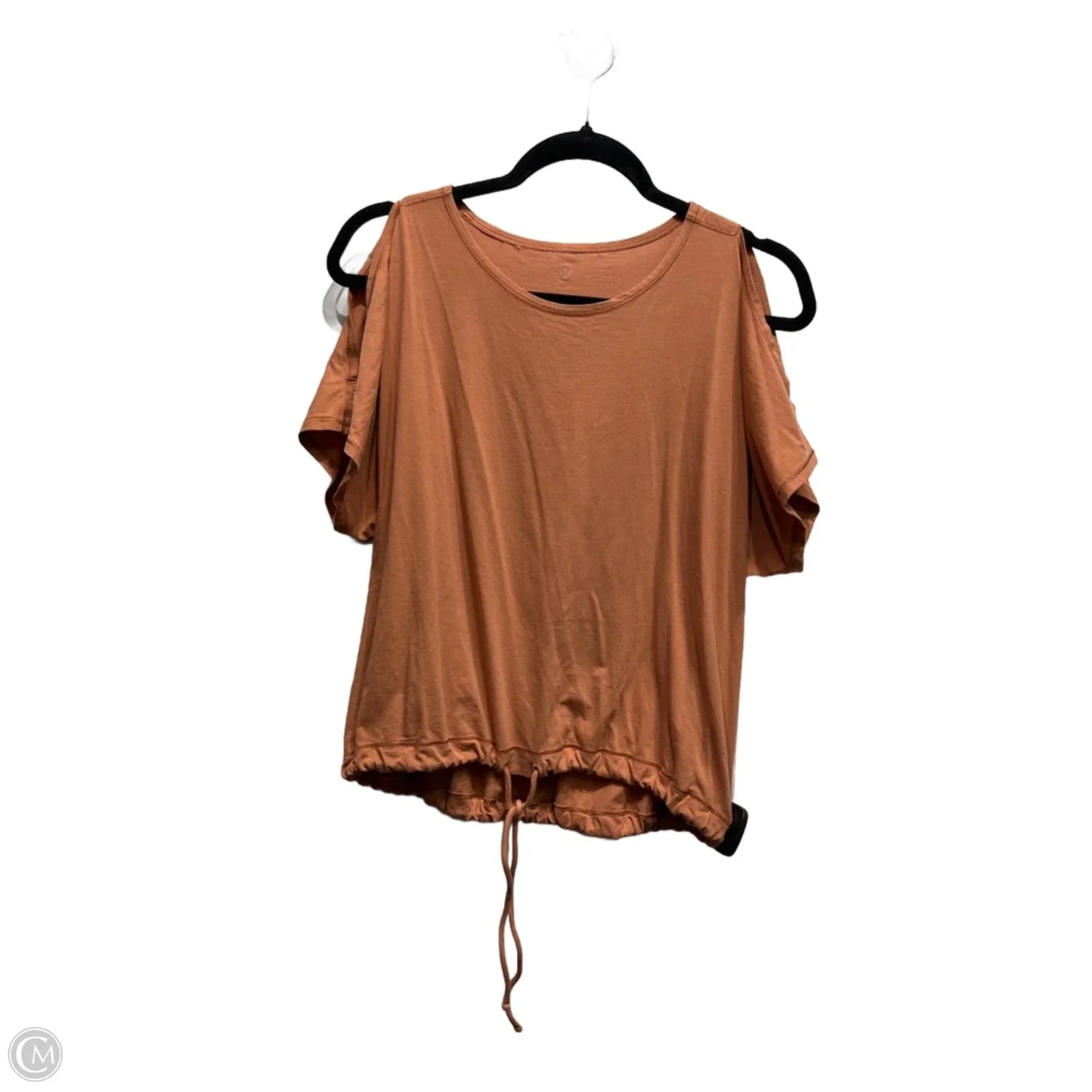 Athletic Top Short Sleeve By Lululemon In Tan, Size: M