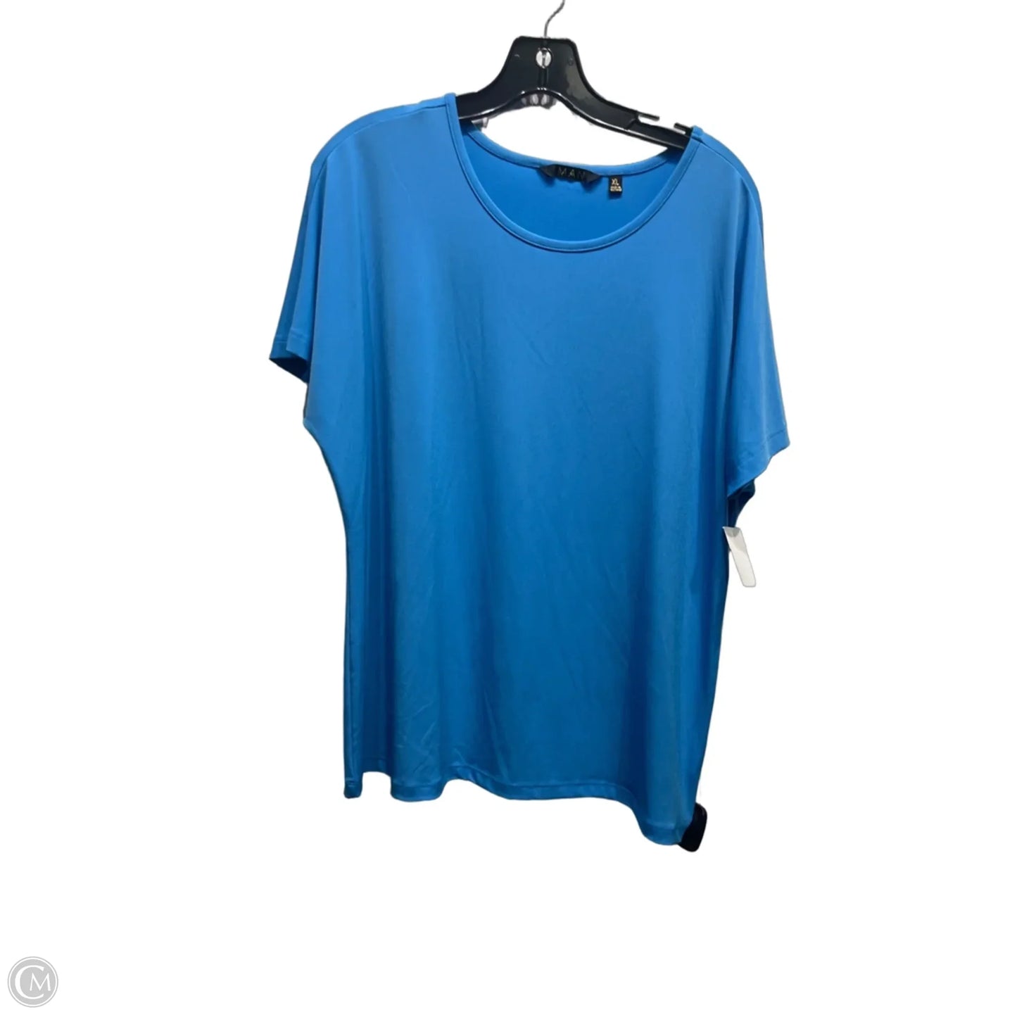 Top Short Sleeve By Iman Hsn In Blue, Size: Xl