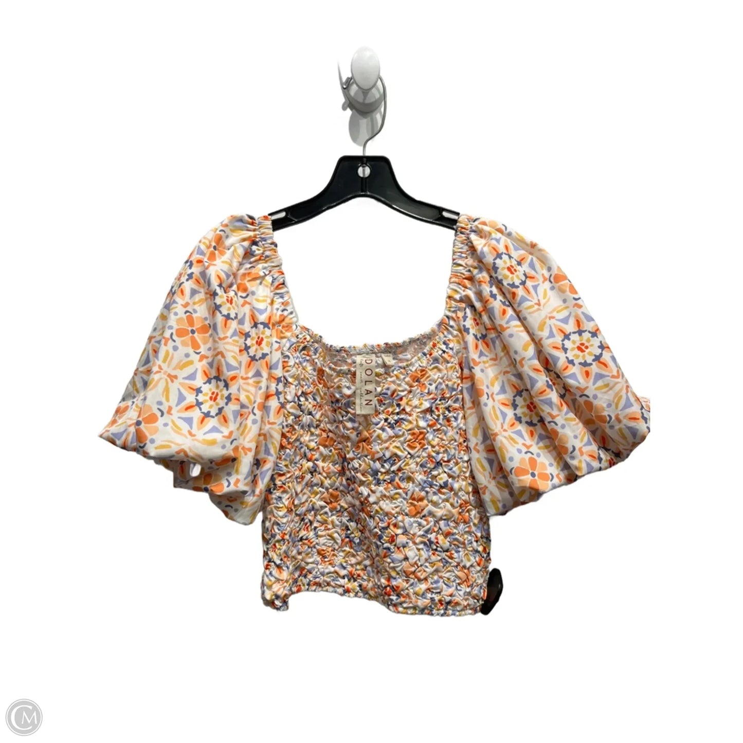 Top Short Sleeve By Dolan Left Coast In Blue & Orange, Size: Xs