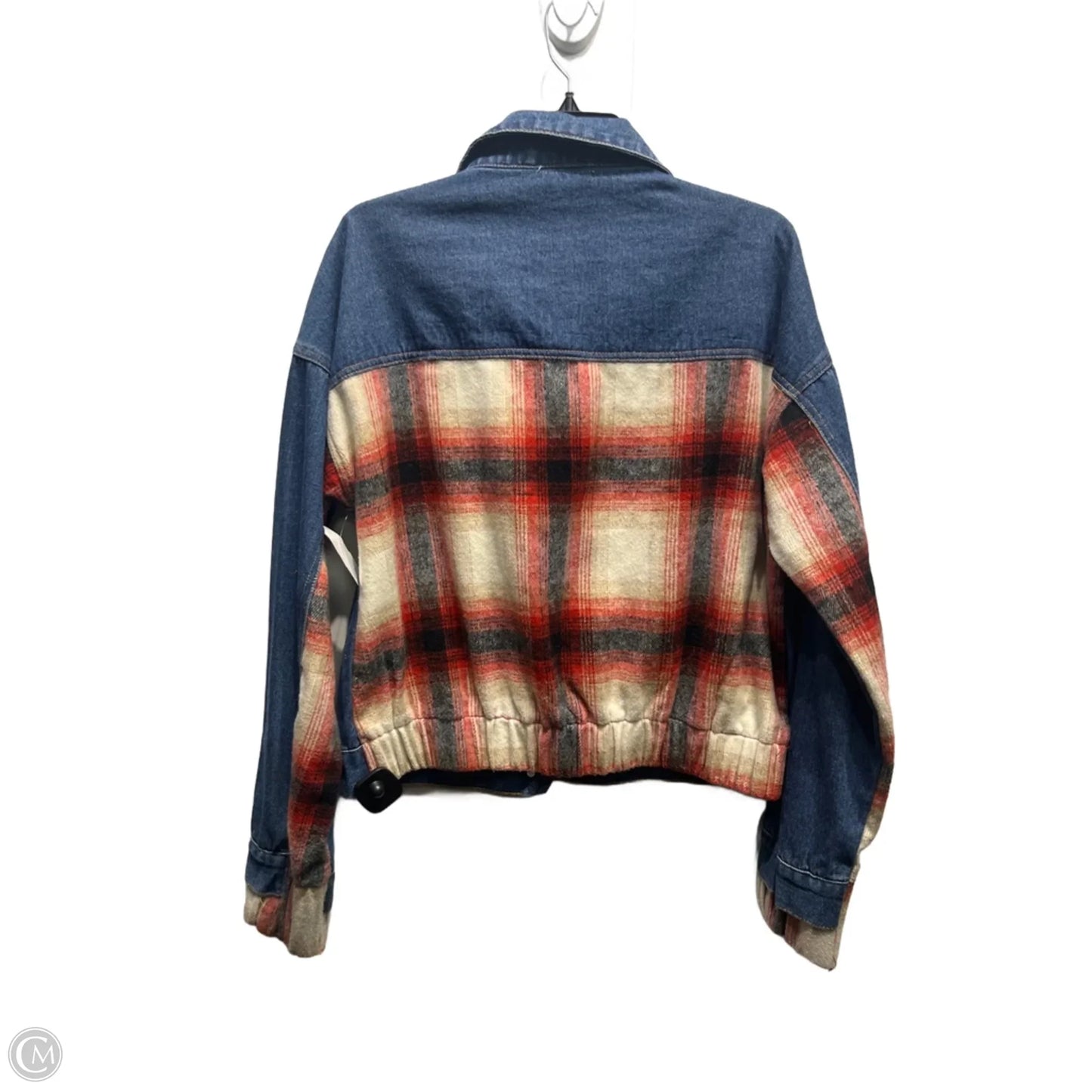 Jacket Denim By Bke In Blue Denim, Size: L