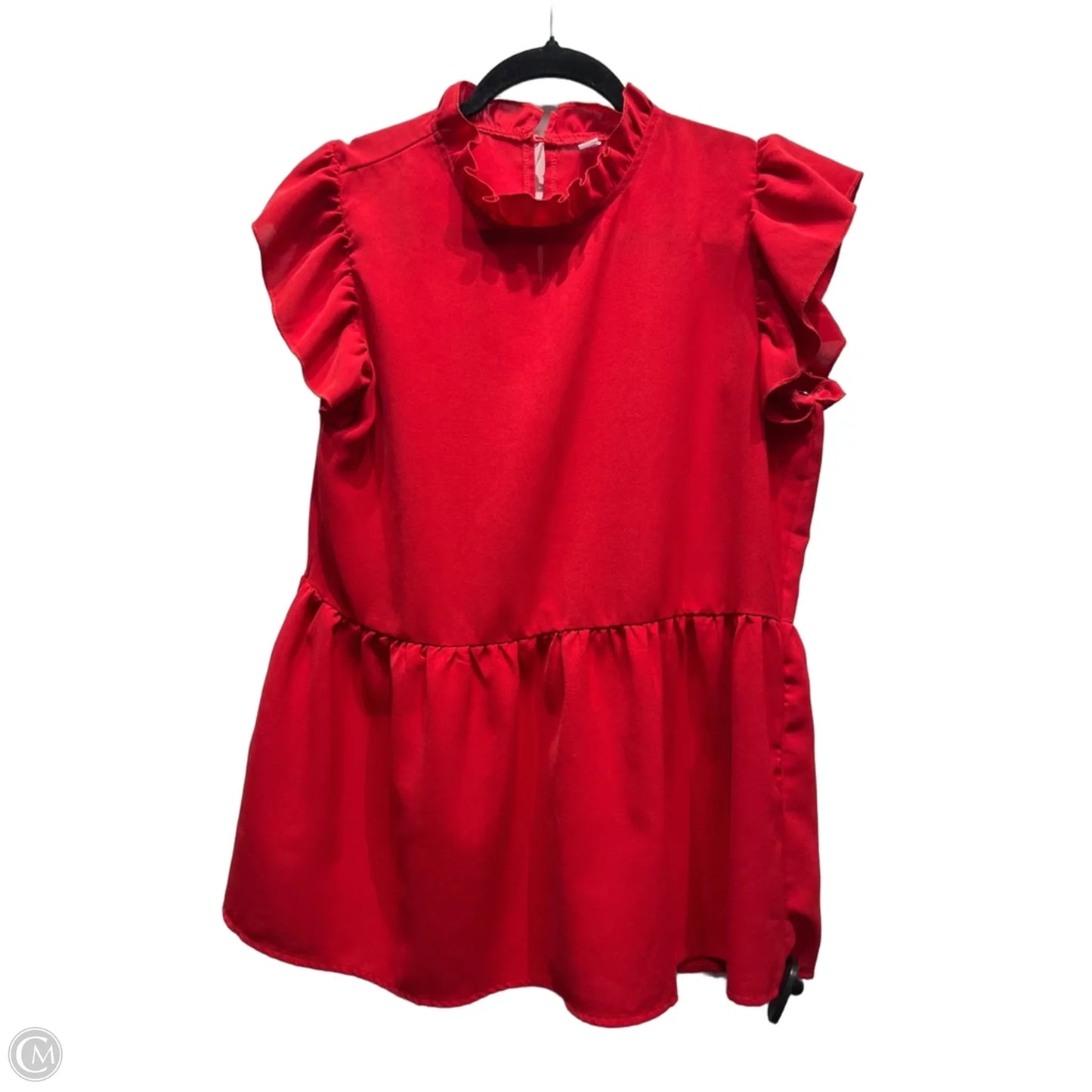 Top Short Sleeve By Cme In Red, Size: S