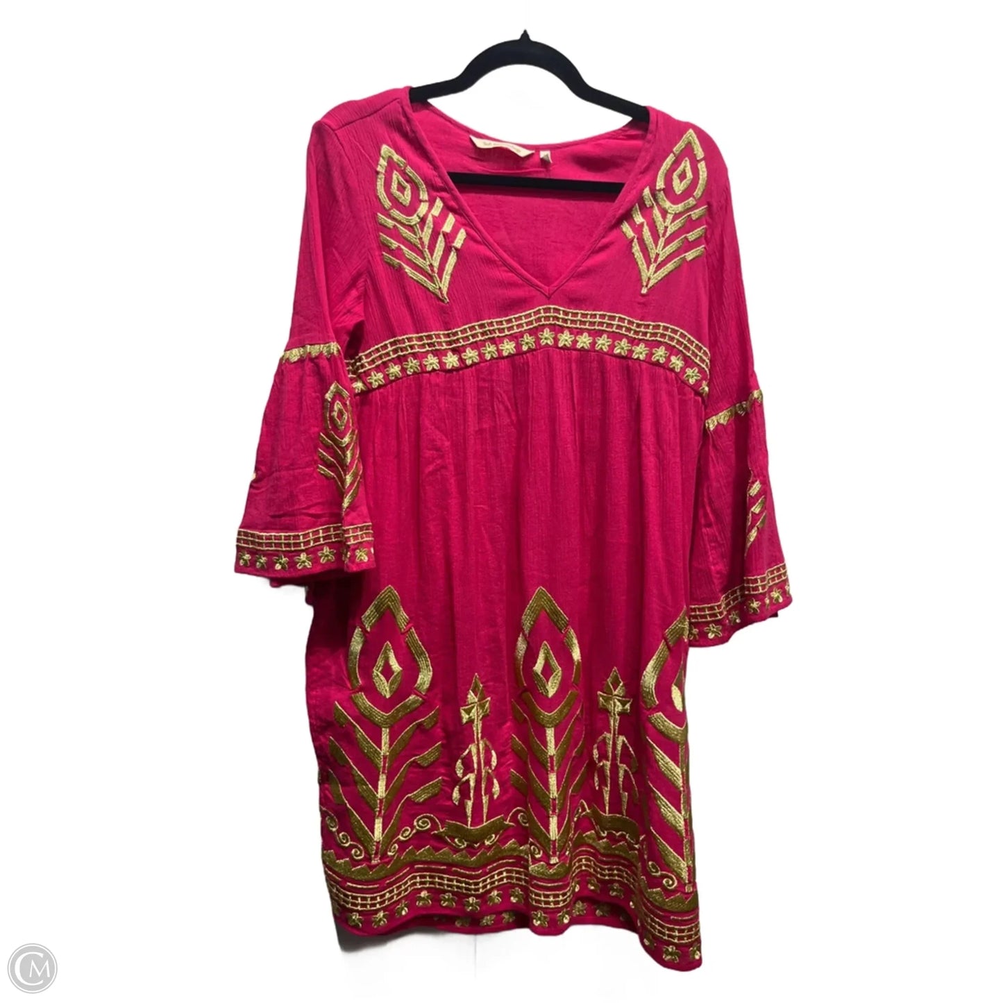 Dress Casual Short By Soft Surroundings In Gold & Pink, Size: Xs