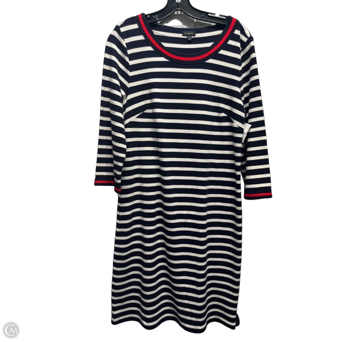 Dress Work By Talbots In Blue & White, Size: M