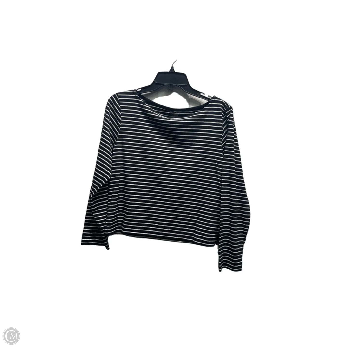 Top Long Sleeve By J. Crew In Black & White, Size: S