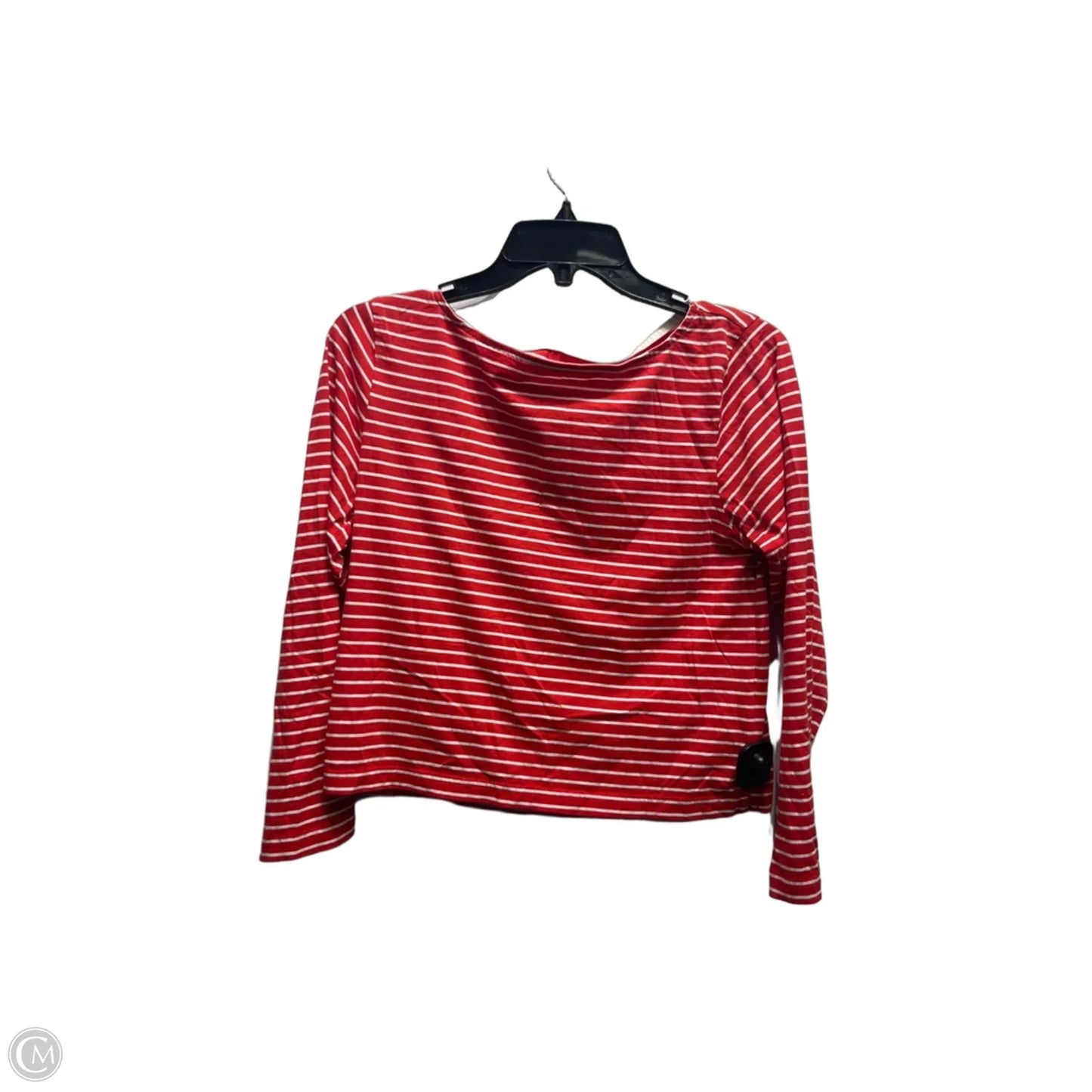Top Long Sleeve By J. Crew In Red & White, Size: S
