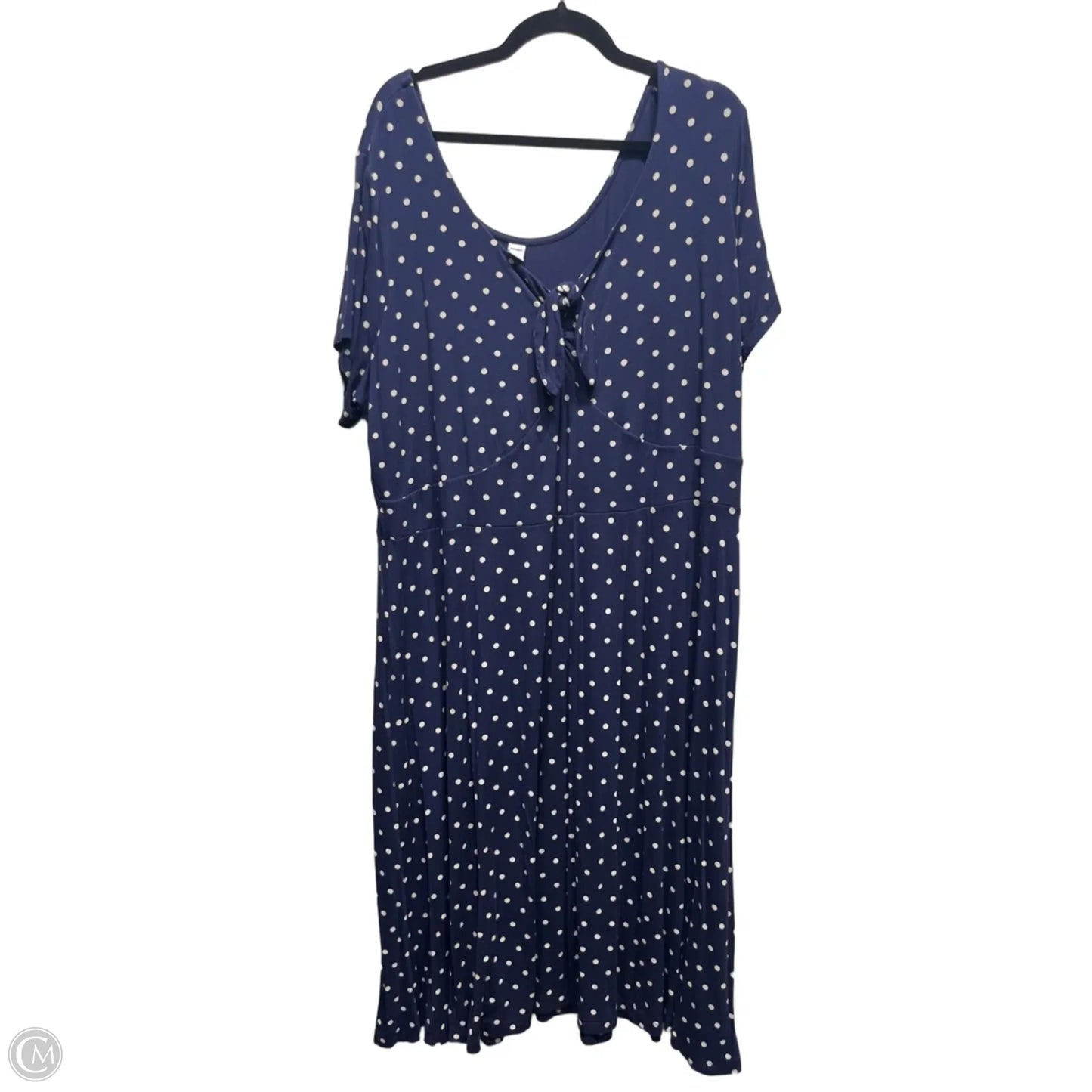Dress Casual Midi By Old Navy In Blue & White, Size: 3x