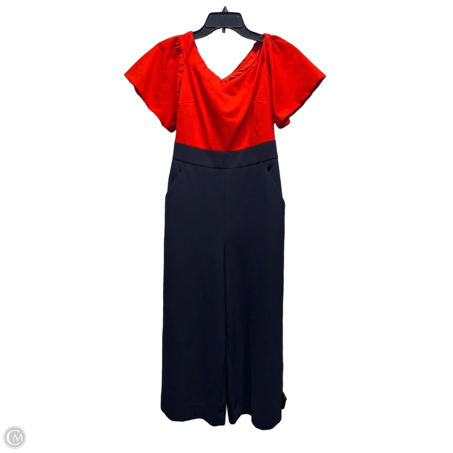Jumpsuit By Ted Baker In Blue & Red, Size: 4