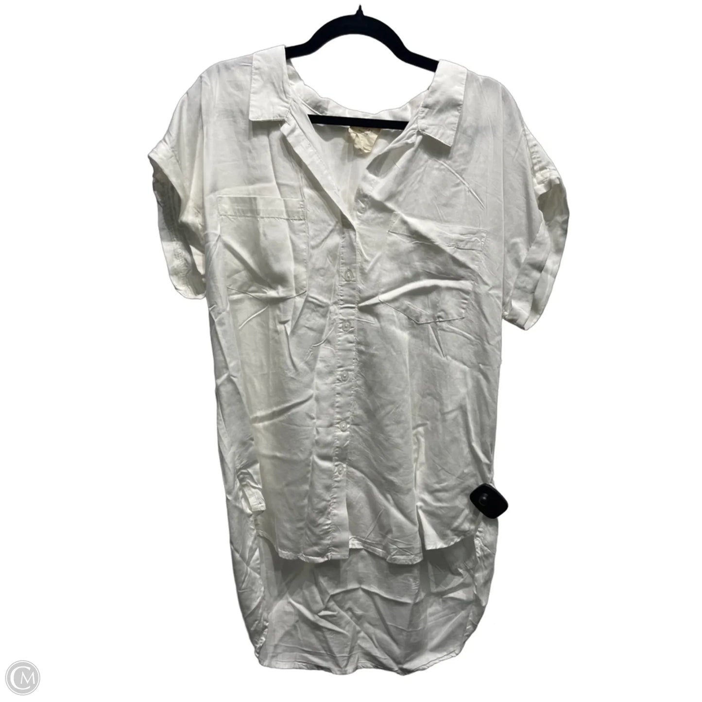 Top Short Sleeve By Harper In White, Size: L